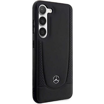 Mercedes Handyhülle Case Samsung Galaxy S23 Plus Echtleder Logo 6,6 Zoll, Kantenschutz