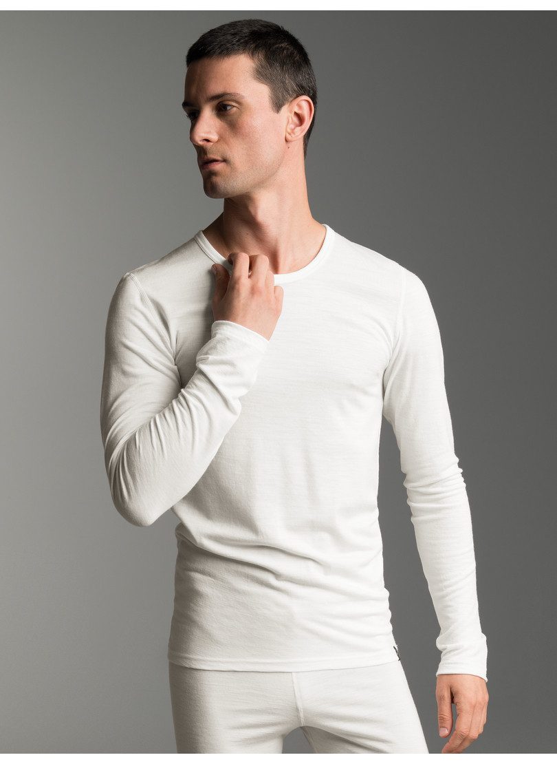 Trigema Longsleeve TRIGEMA Sportshirt aus Merinowolle (1-tlg)