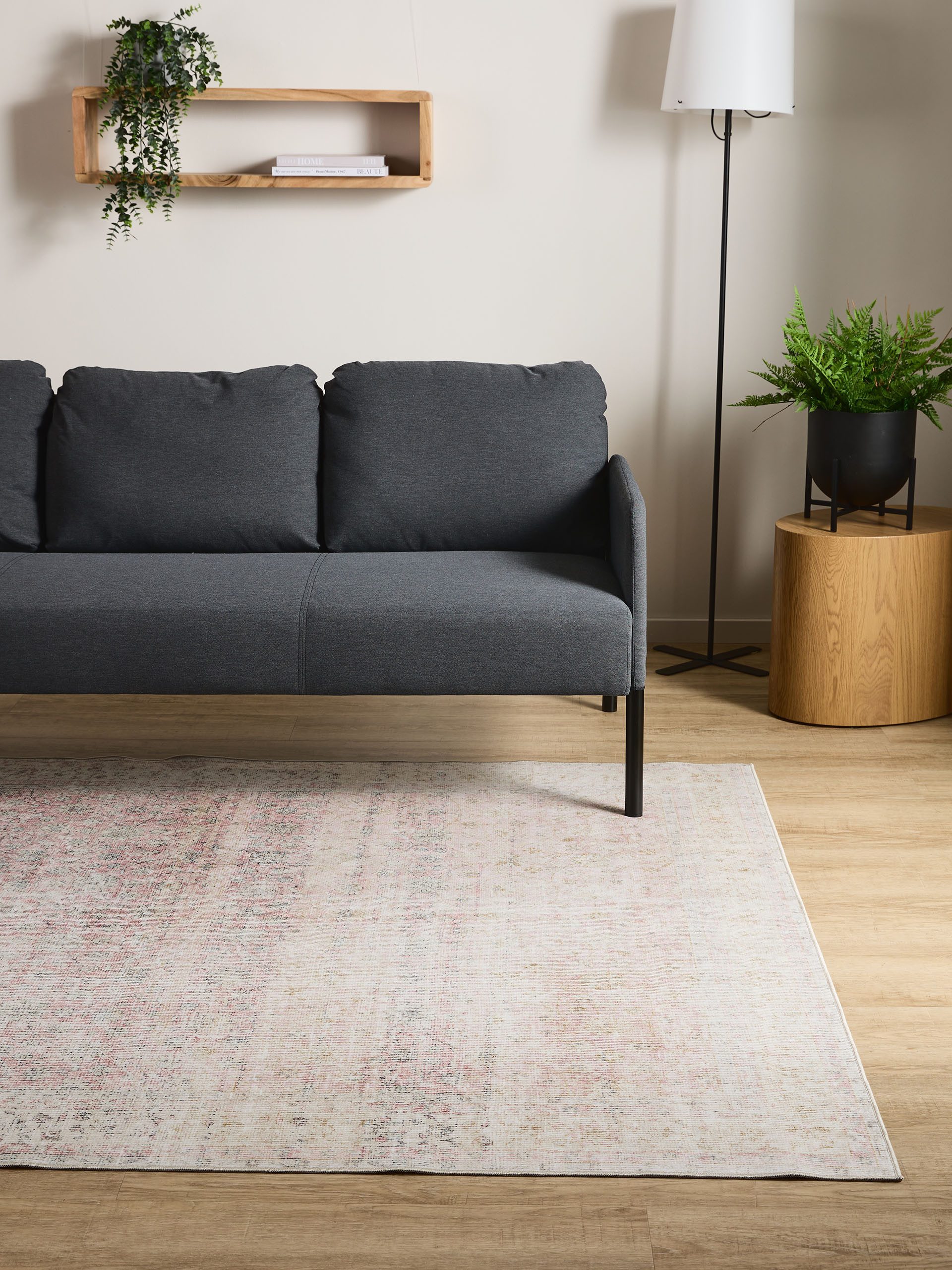 Interiyou Teppich Gent, Rechteckig, Höhe: 5 mm, Vintage Kurzflor für Wohnzimmer, Schlafzimmer, waschbar, pflegeleicht