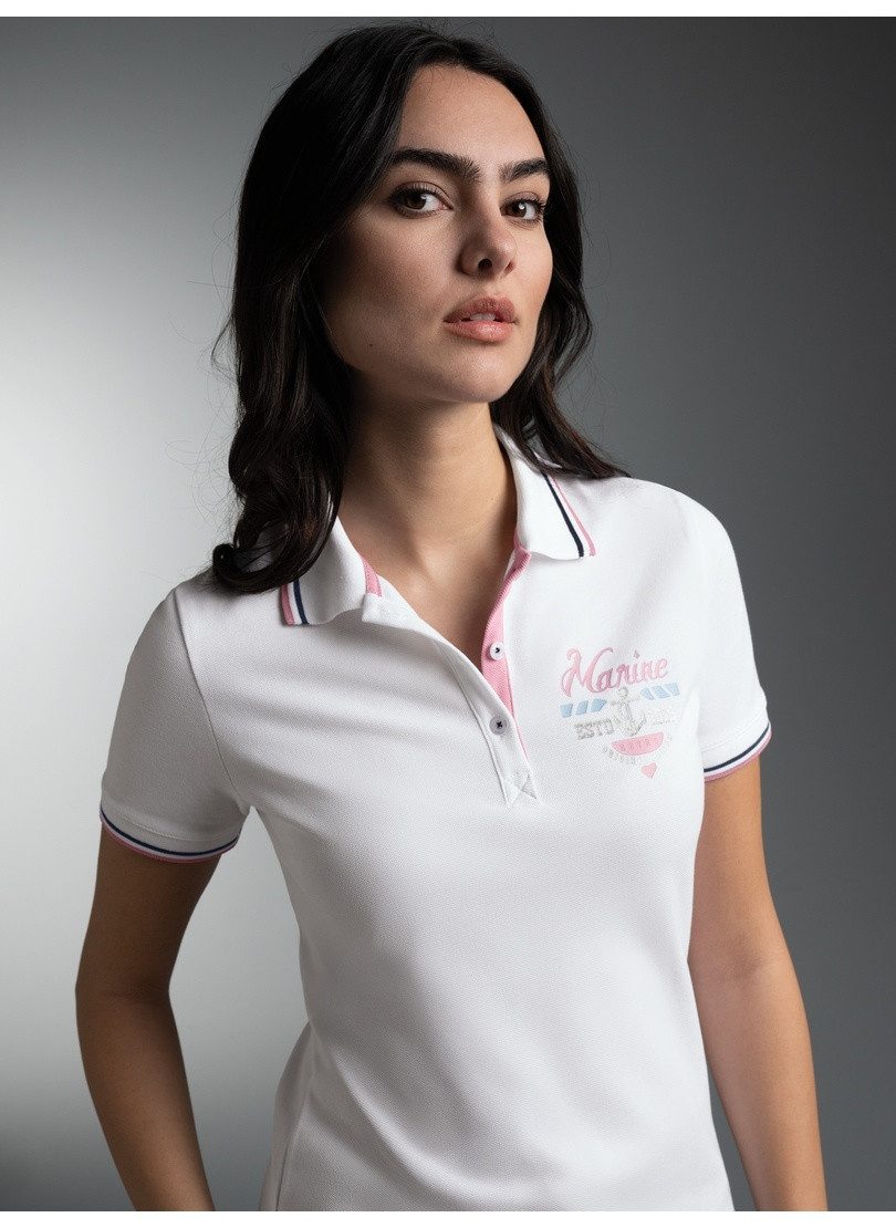 Trigema Poloshirt TRIGEMA Polo Shirt im Marine Design (1-tlg)