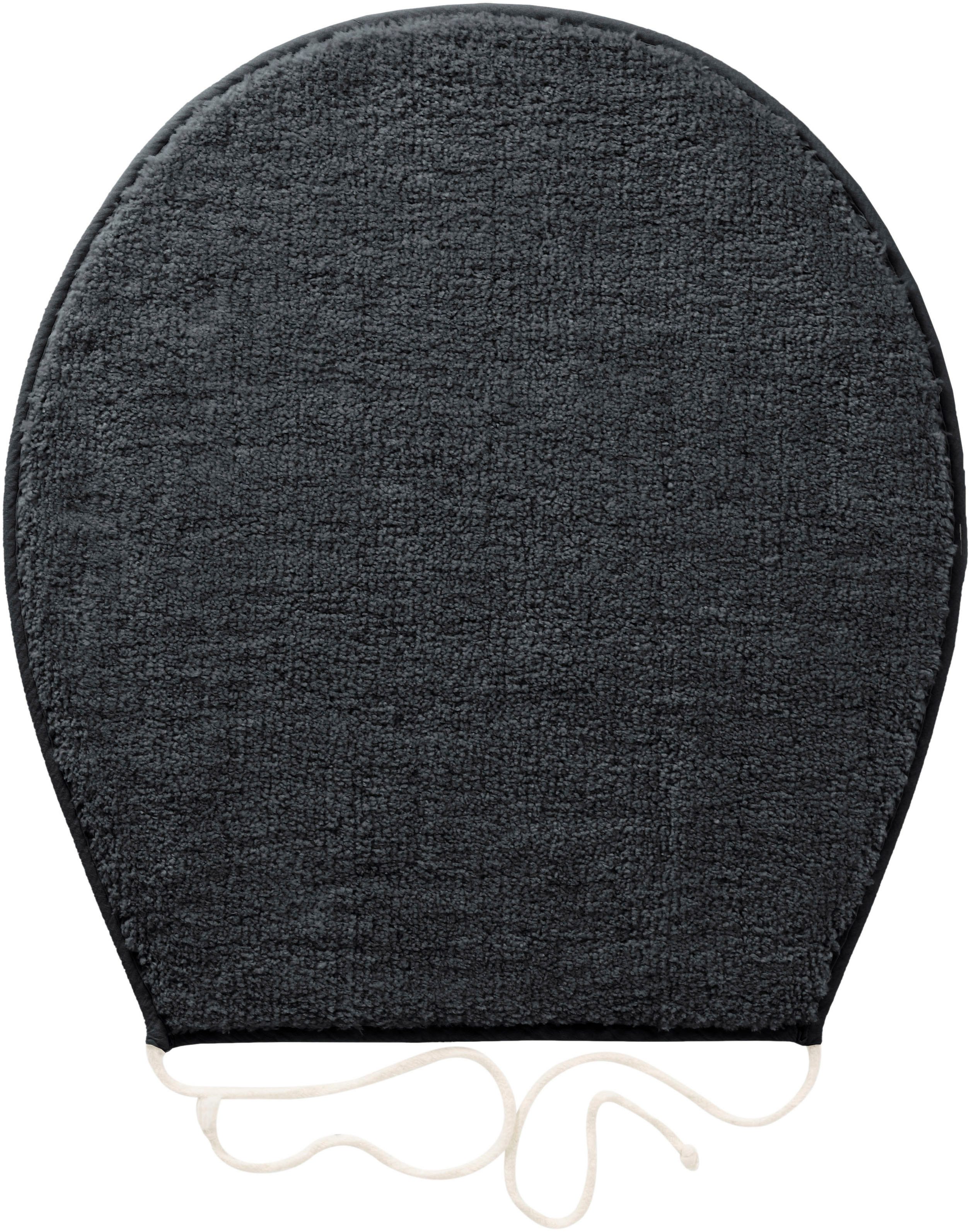 OTTO home Badematte Vanessa, Badvorleger, Badezimmer Teppich, Höhe 10 mm, rutschhemmend beschichtet, fußbodenheizungsgeeignet, schnell trocknend, strapazierfähig, Polyester, rechteckig, 3-tlg. Stand-WC Set, Badteppich, weiche Haptik, unifarben