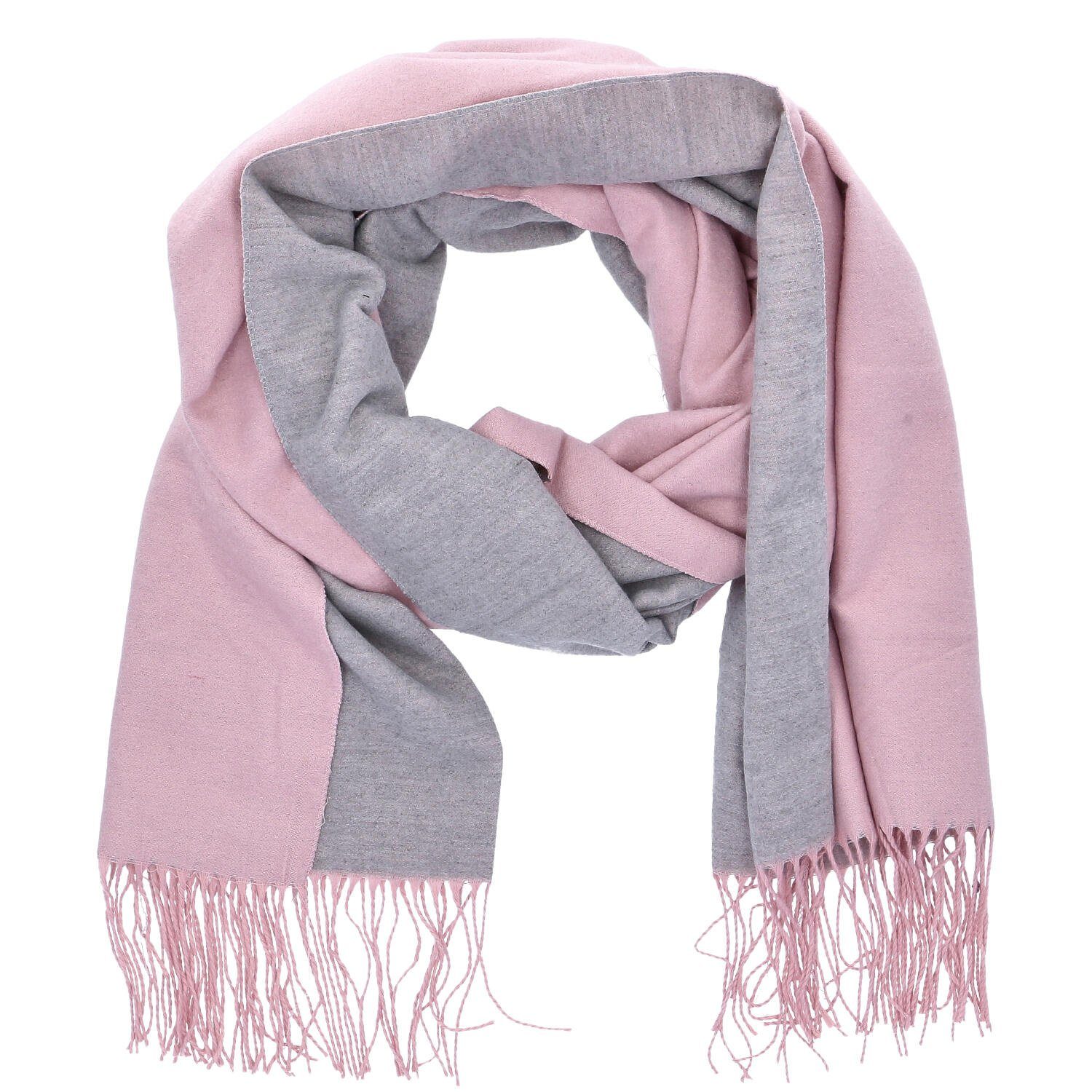 Antonio Strickschal Antonio Damen Schal soft Cashmera rosa/grau