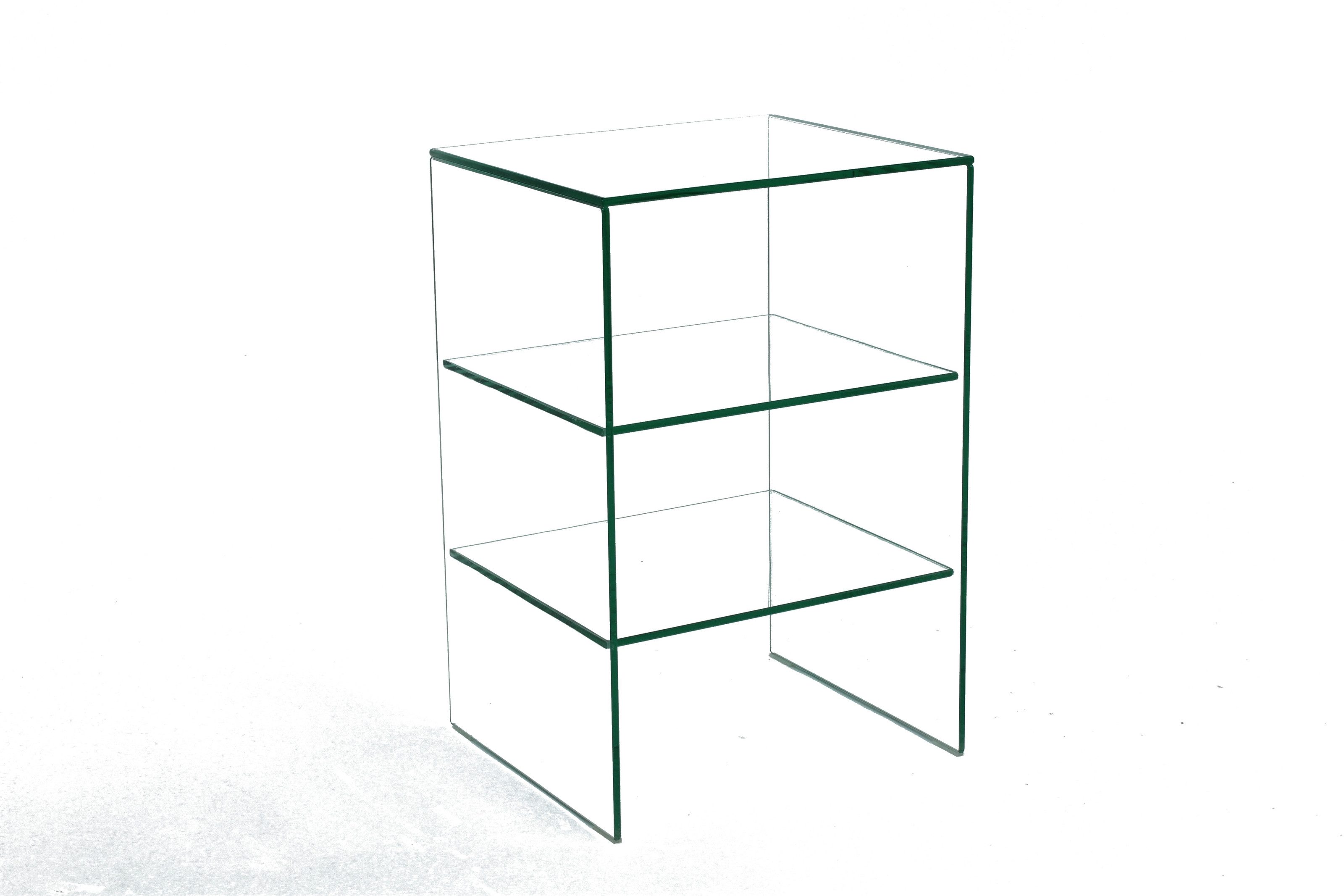 Concept GmbH Ablageregal in Klarglas, Glas - 40x60x40cm (BxHxT)