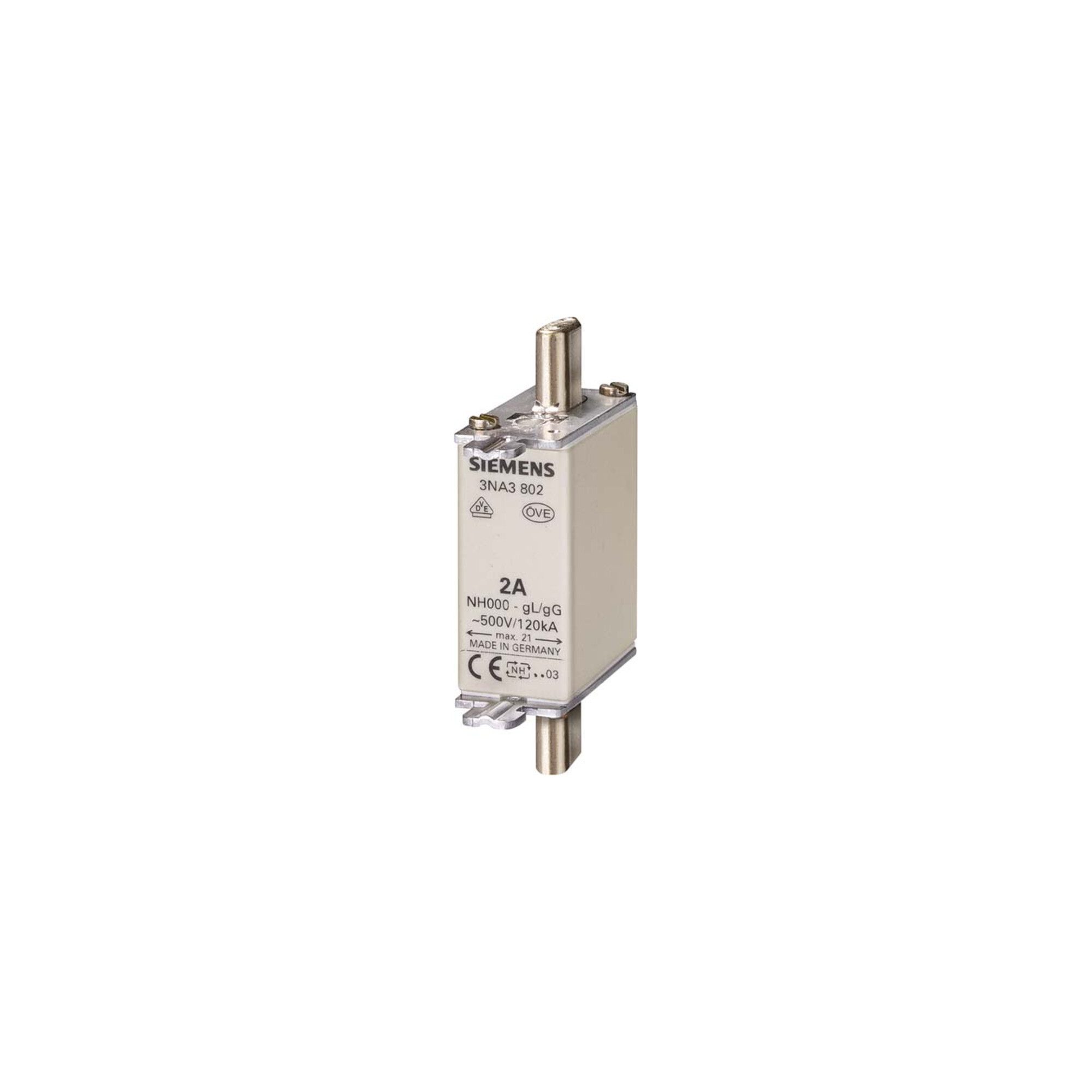 SIEMENS Sicherungsmutter Siemens Indus.Sector NH-Sicherungseinsatz G000 10A 500AC/250DC 3NA3803