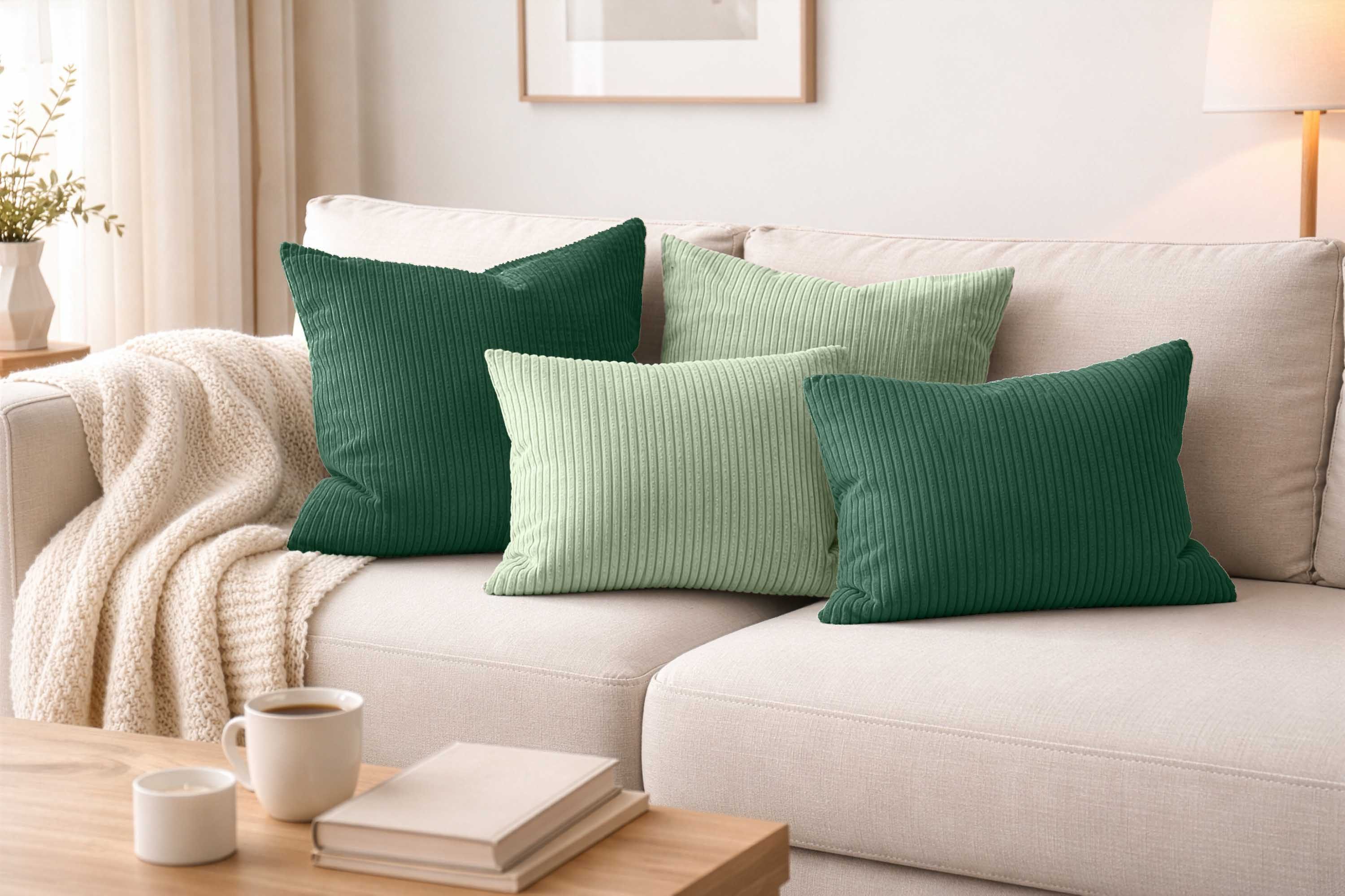 Amilian Dekokissen - Kissen Set 4er - Sofakissen mit Füllung 2x 50x50 + 2x 35x45cm, (4 Stück) Kuschelkissen - Zierkissen mit Kissenfüllung - Couchkissen