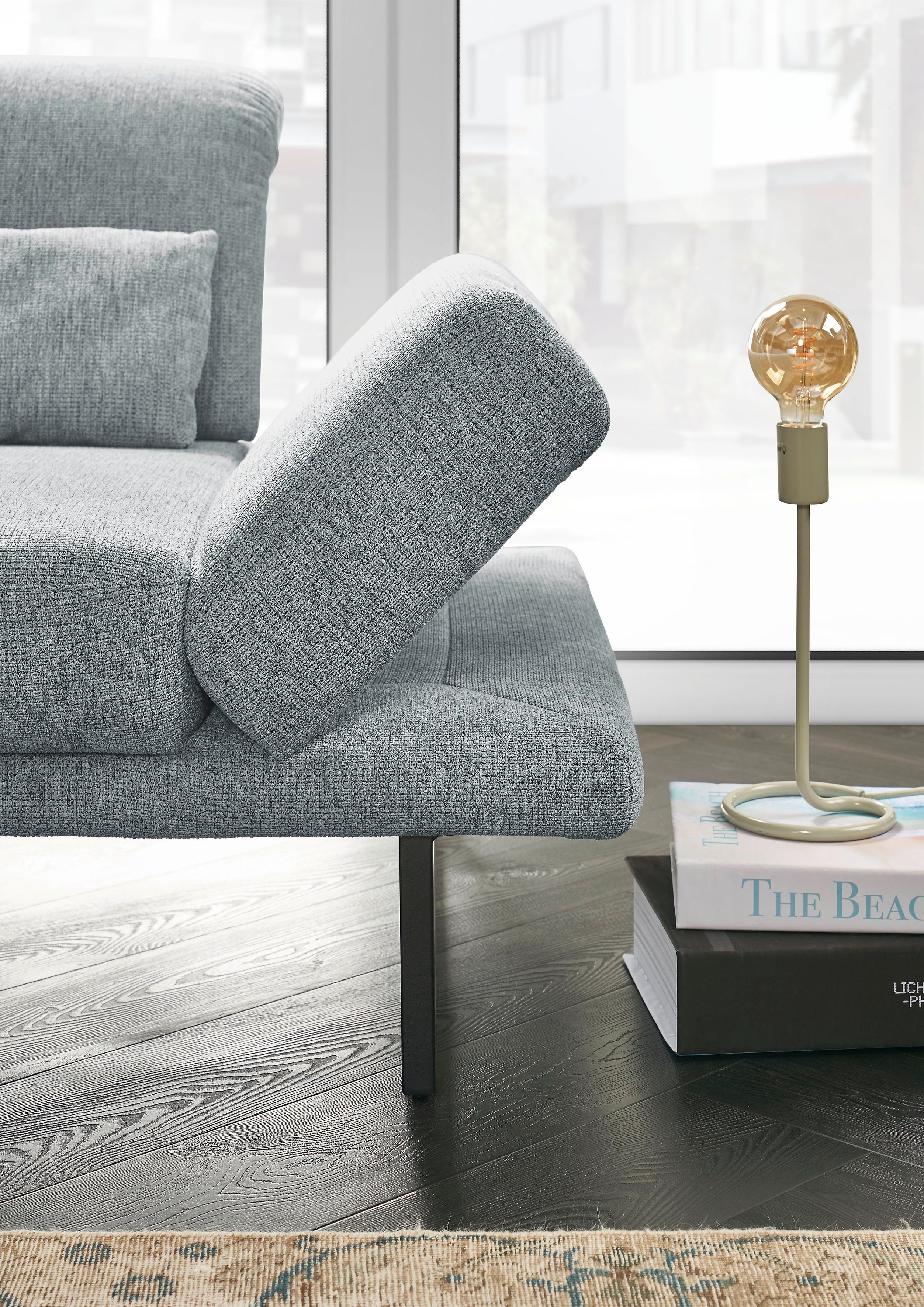 3C Candy 3-Sitzer Mallow Designsofa mit Komfortfunktionen, modern und bequem, Verstellbare Armlehne und Kopfteil, manuelle Sitztiefenverstellung