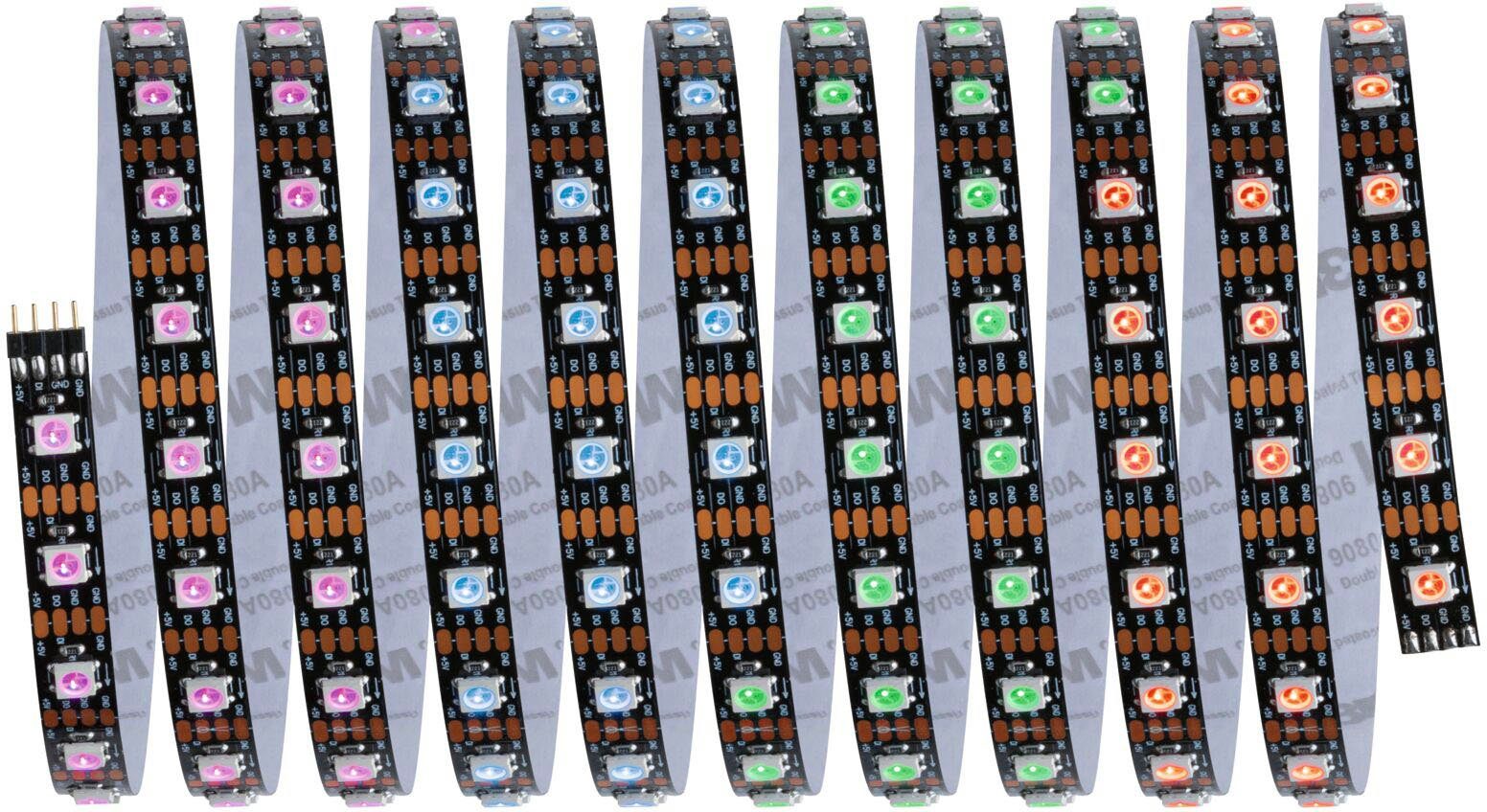 Paulmann LED-Streifen Dynamic Rainbow RGB 1,5m 3W 60LEDs/m 5VA, 1-flammig – Bild 5 von 5