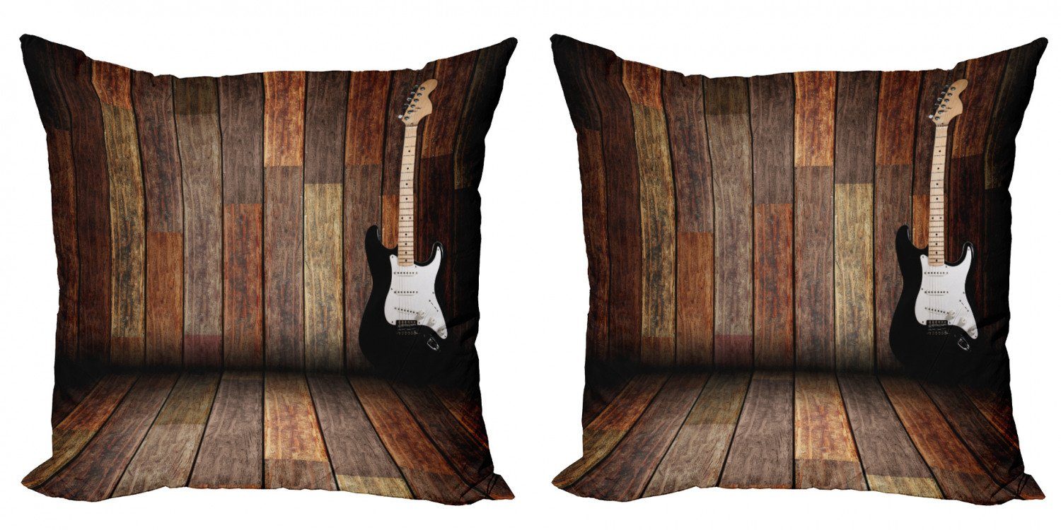 Kissenbezüge Modern Doppelseitiger Digitaldruck, Holz Accent Abakuhaus Stück), Zimmer (2 Gitarre Gitarre