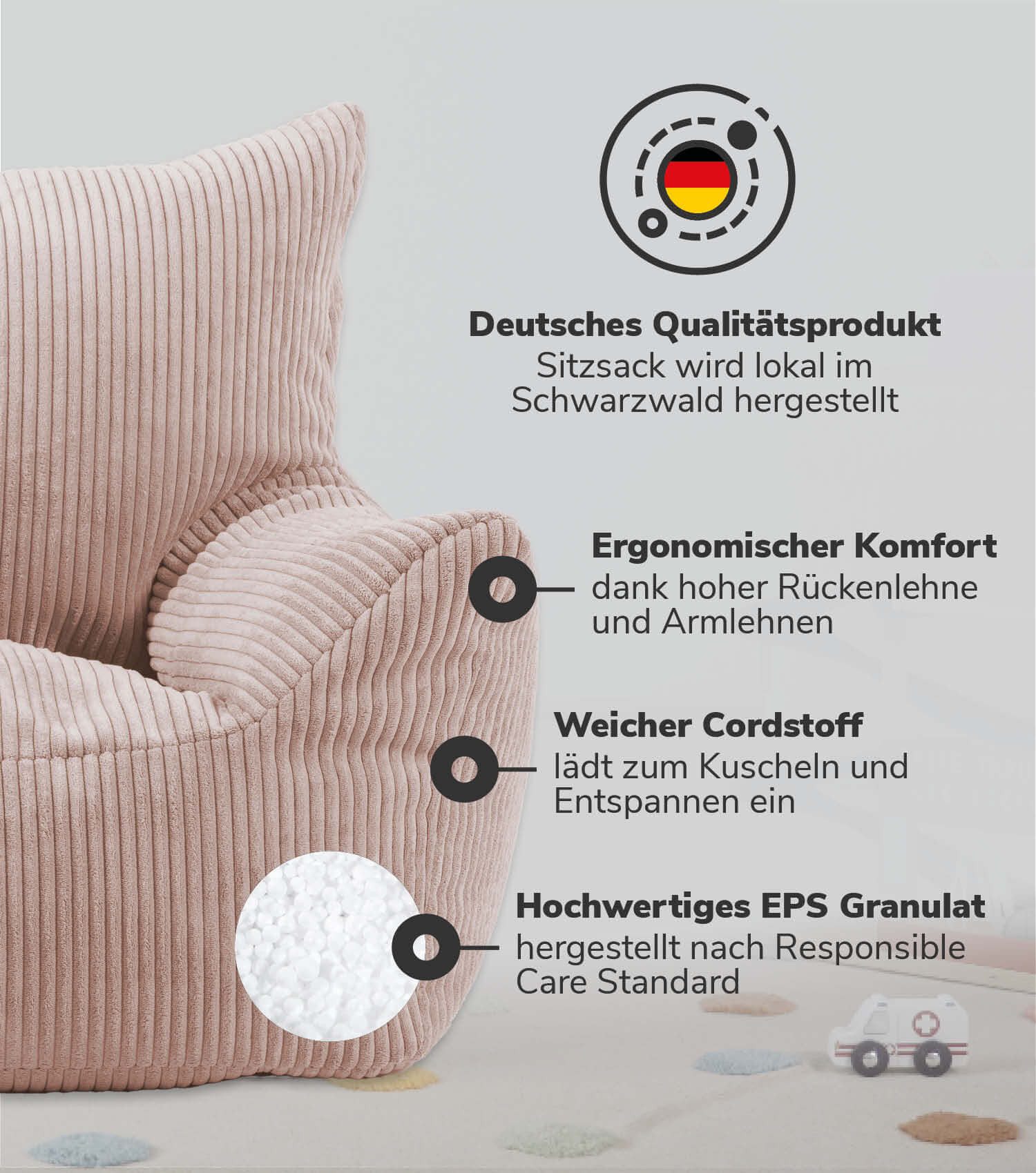 mokebo Kindersessel Der Pausenheld (Rosa), Kinder günstig online kaufen