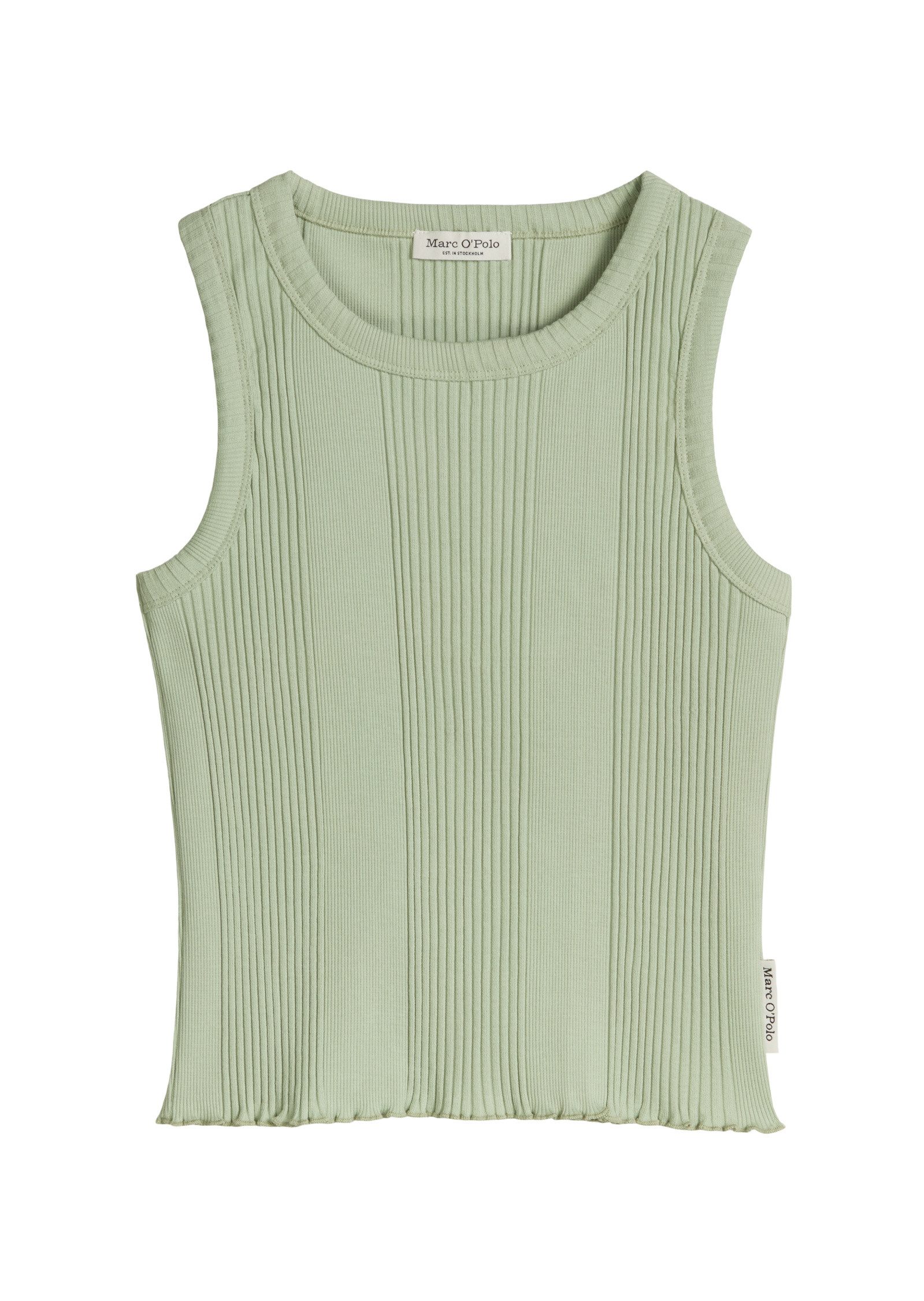 T-Shirt aus geripptem Bio-Baumwoll-Jersey