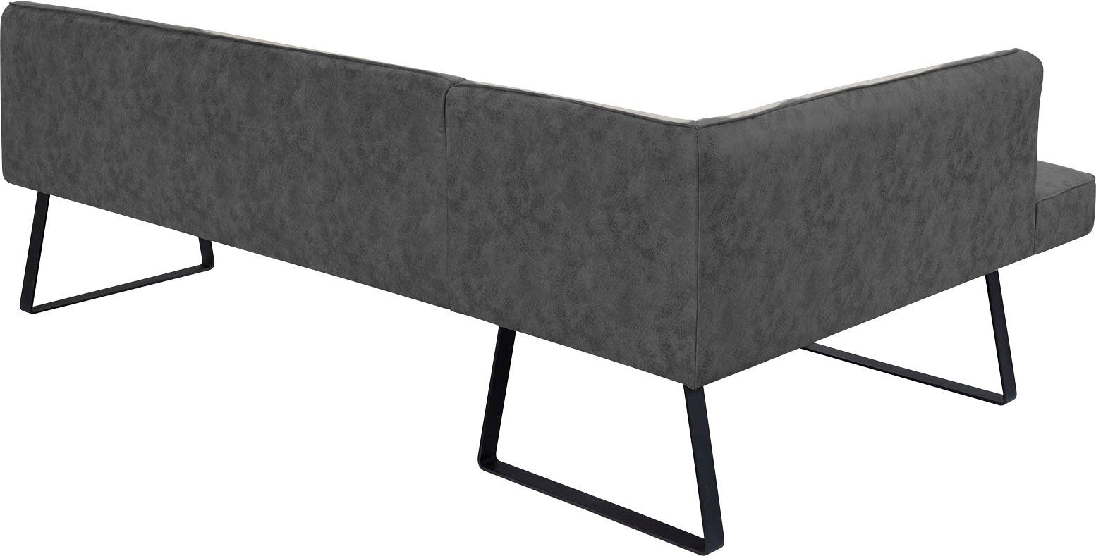 exxpo - verschiedenen Qualitäten sofa in fashion Eckbank mit Keder Americano, Metallfüßen, Bezug und