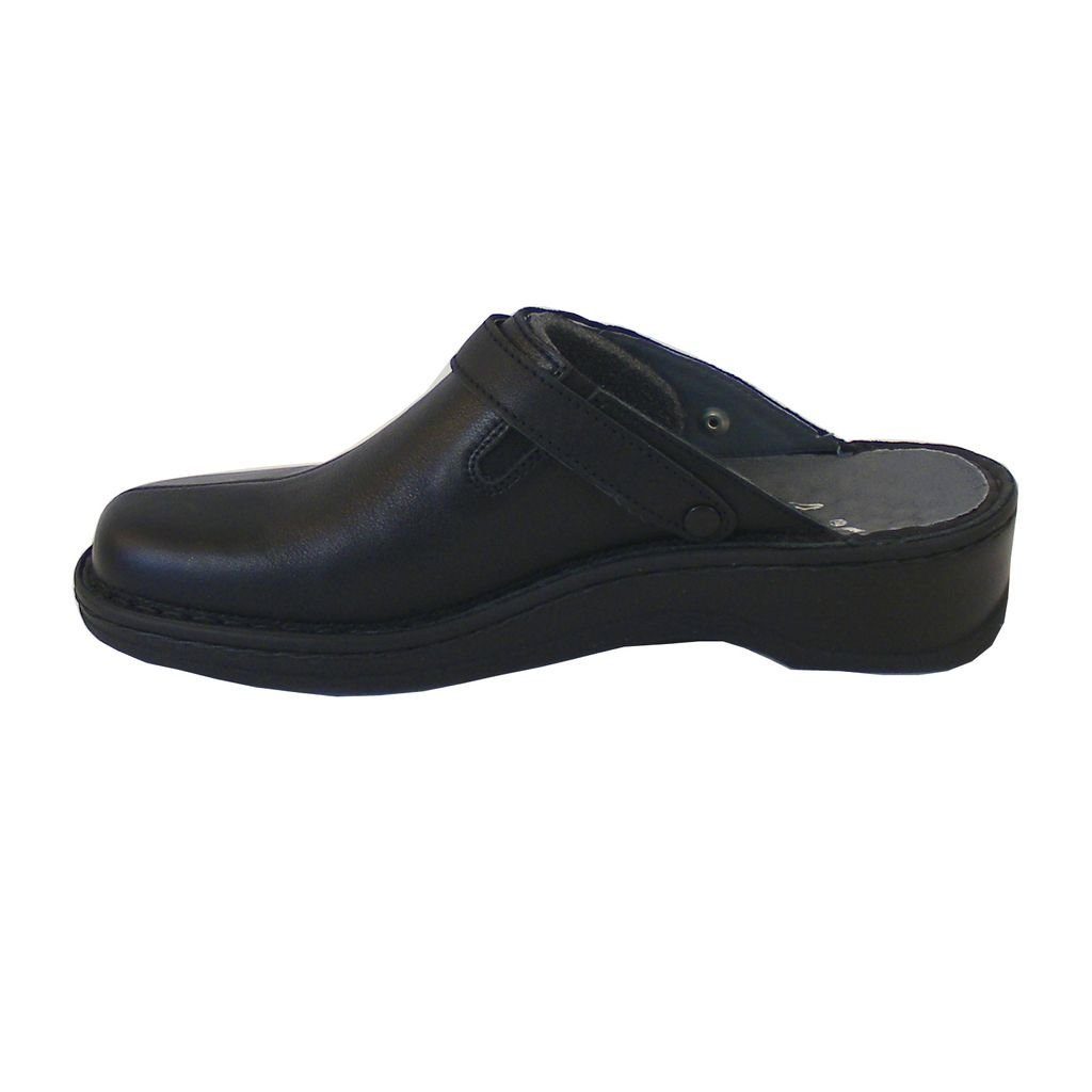 Leder Damen schwarz Schuhe Stuppy Pantoletten Clog 18645 Clogs Stuppy Fußbett