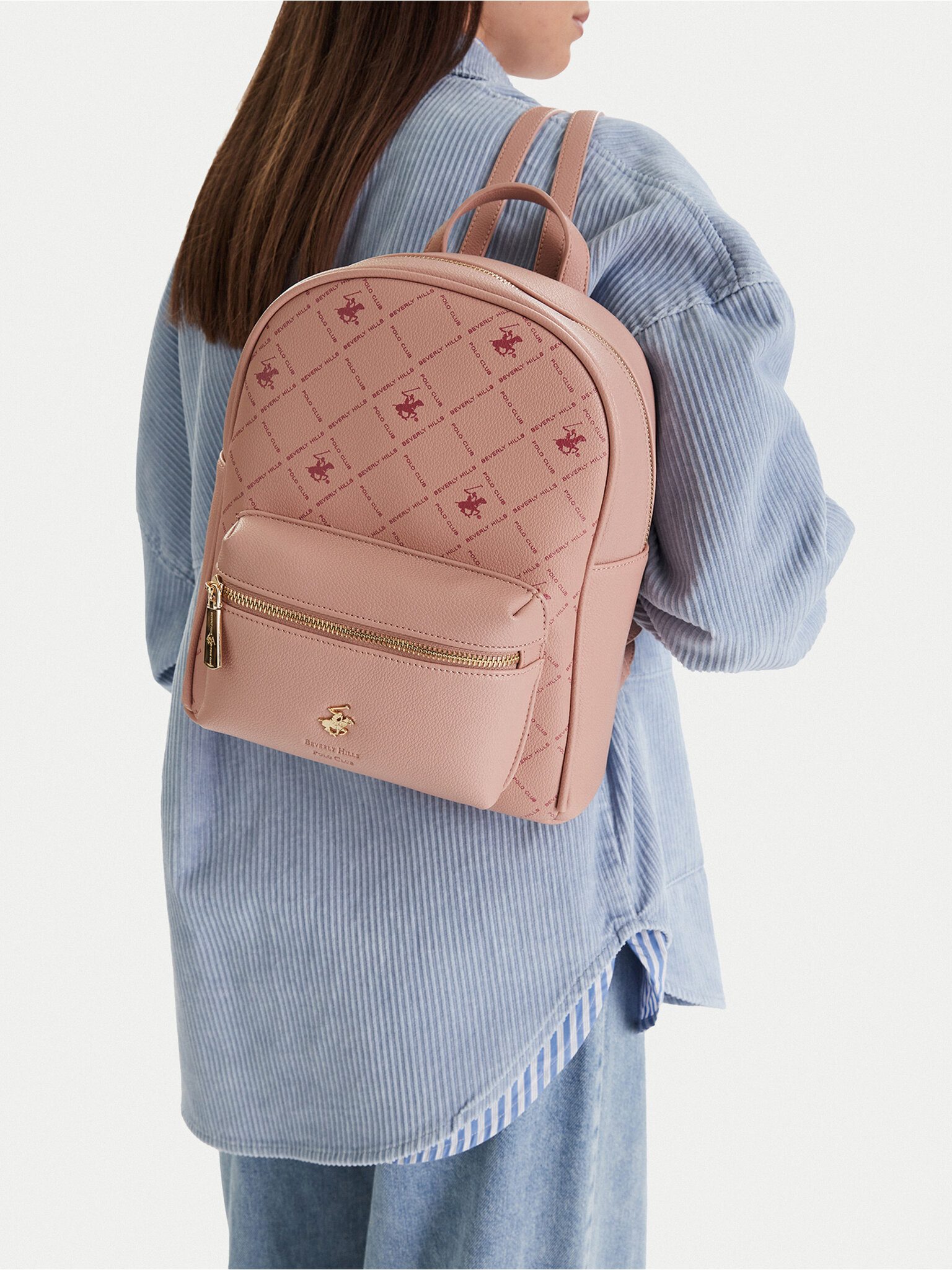 BEVERLY HILLS POLO CLUB Freizeitrucksack Beverly Hills Polo Club Damen-Rucksack Pink BEVERLY HILLS POLO CLUB-CE