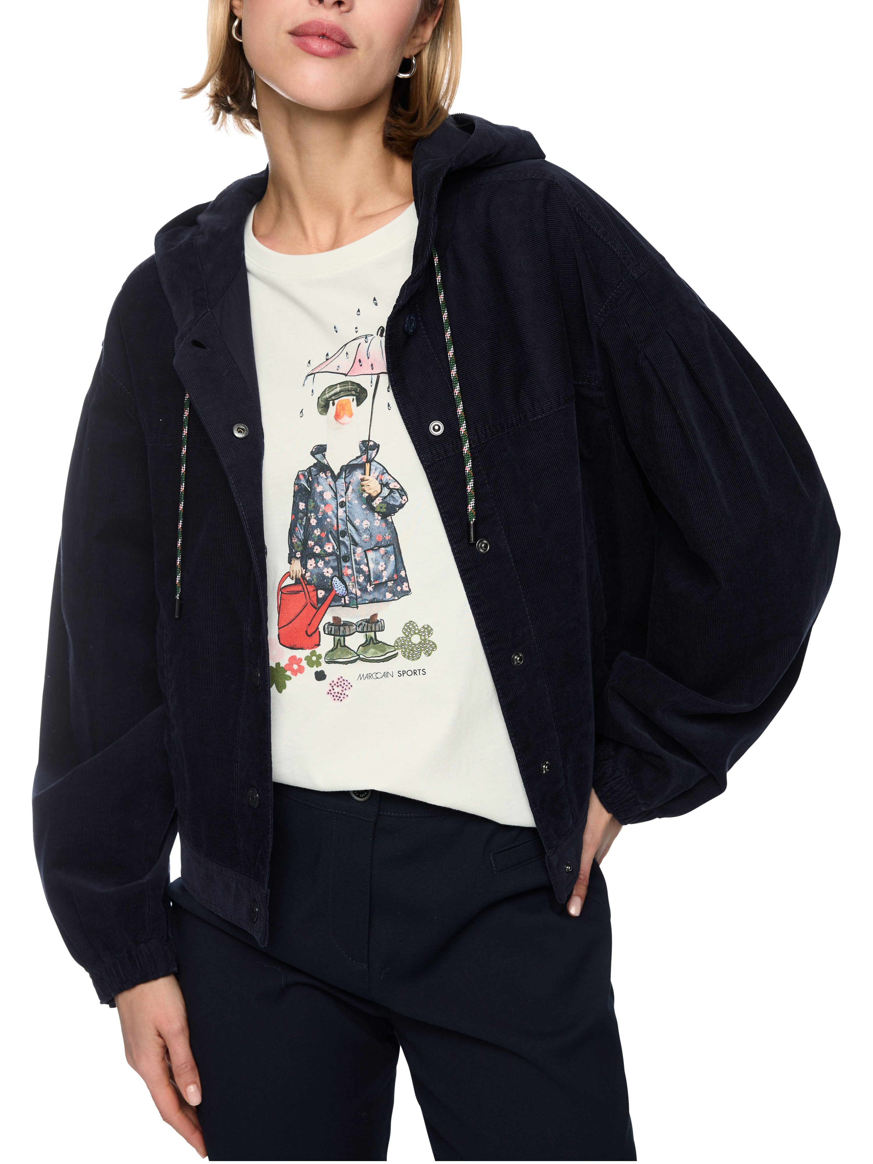 Marc Cain T-Shirt Countryside Calling Premium Damenmode mit Artwork-Print