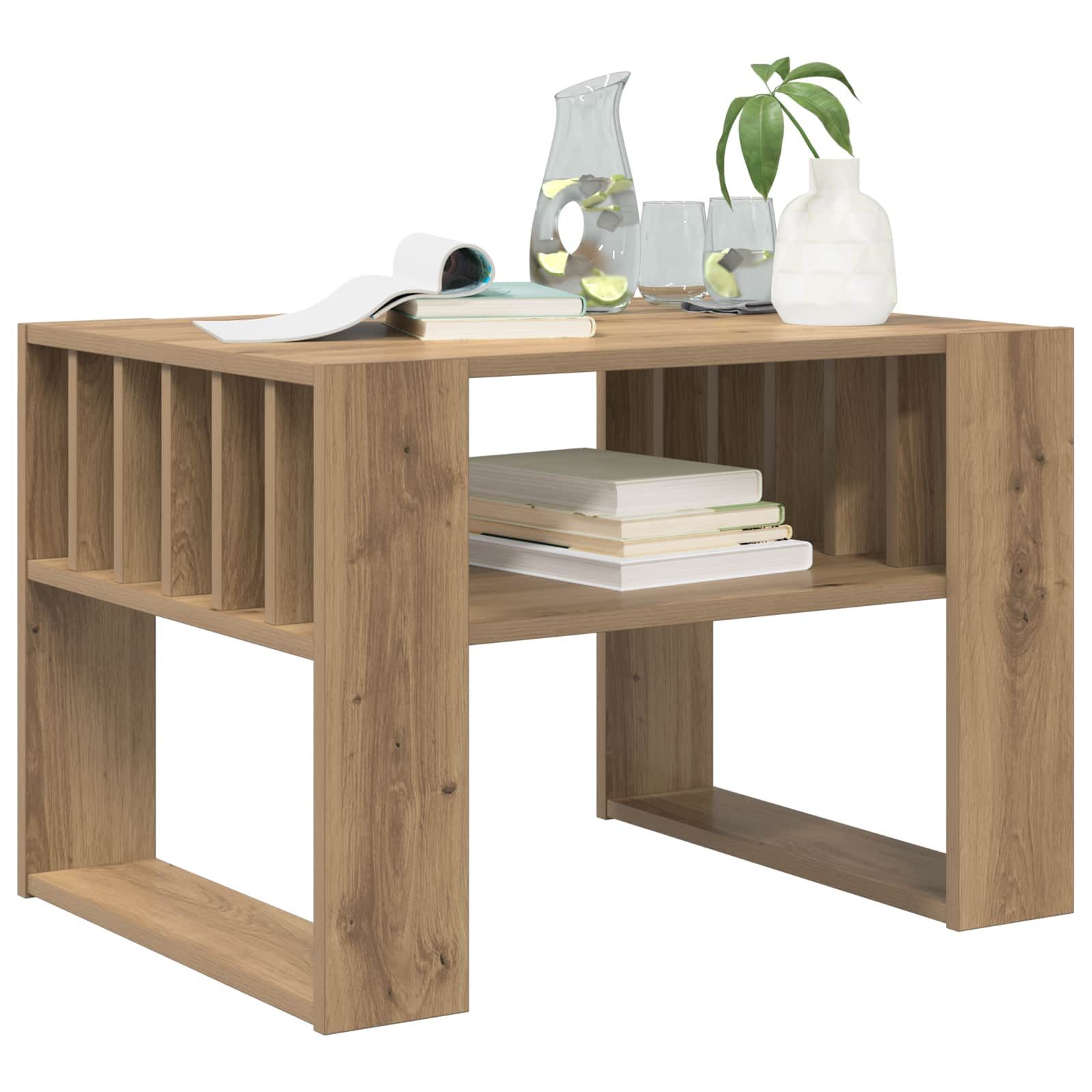 vidaXL Couchtisch Couchtisch Artisan-Eiche 66 x 49,5 x 45 cm Holzwerkstoff günstig online kaufen
