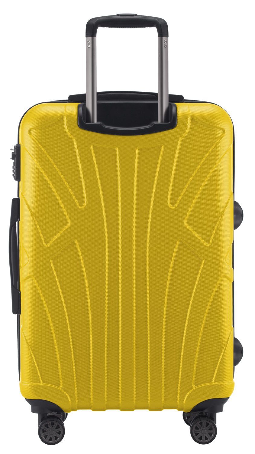 Suitline Koffer ca. - Packvolumen 68 4 S1, Erweiterbar, cm, Leicht, 58 65 Robust, Gelb TSA, Liter Rollen