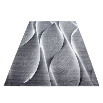 Teppich Ombre Design, Teppium, Rechteckig, Höhe: 12 mm, Modern Kurzflor Teppich Wohnzimmer Wellen Holz Optik versch. größe