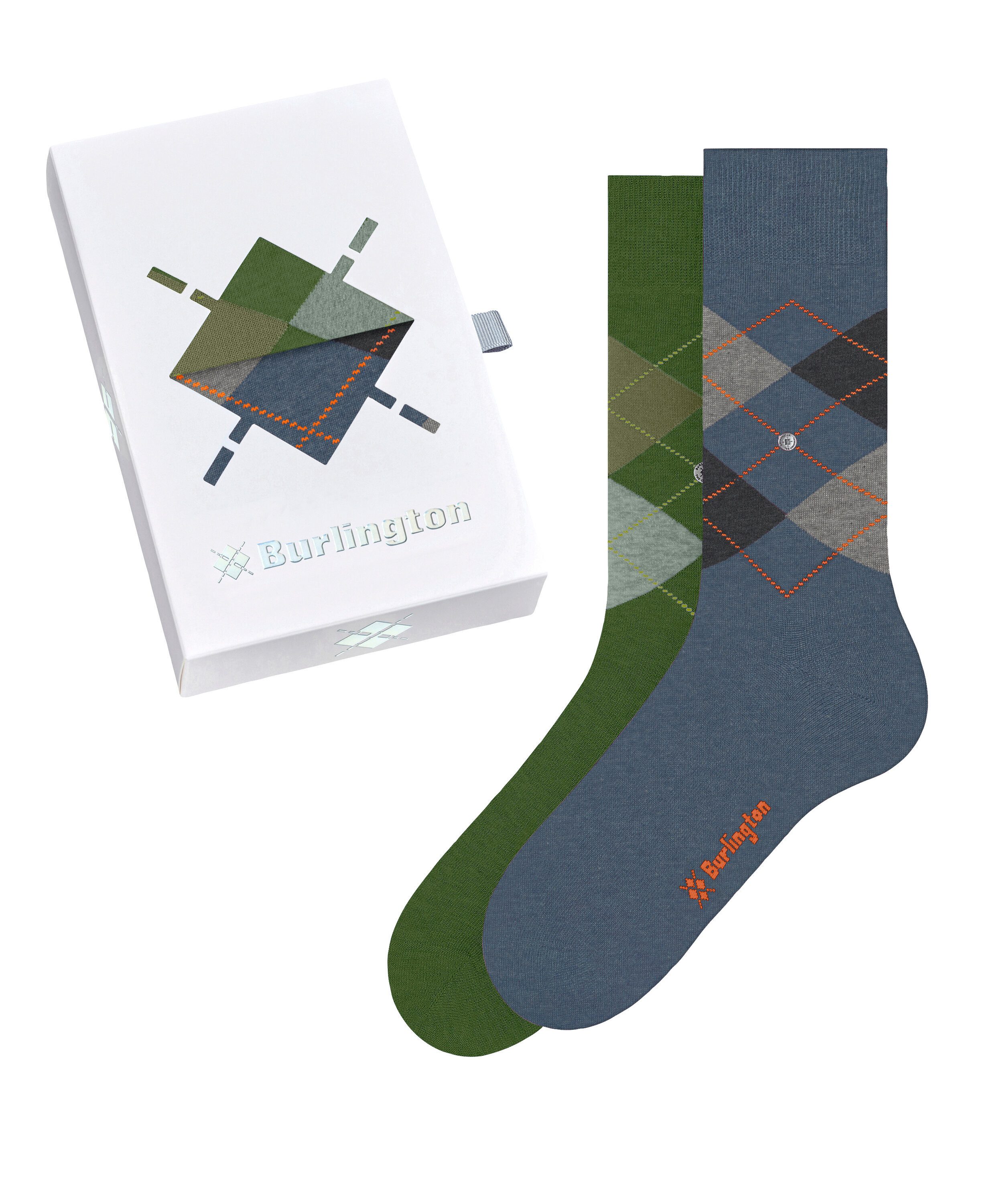 Burlington Socken Burlington Basic Gift Box Herren mit Geschenkbox (2-Paar) mit Geschenkbox