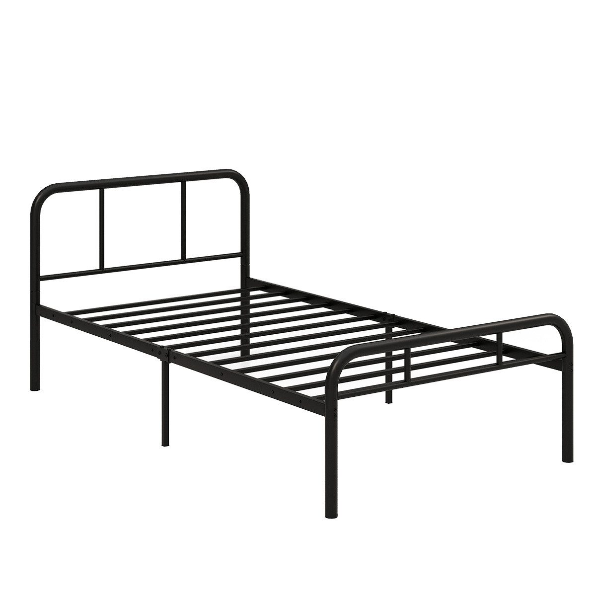 COSTWAY Metallbett (1-tlg), Metallbett, Doppelbett, mit Lattenrost, für 90x günstig online kaufen