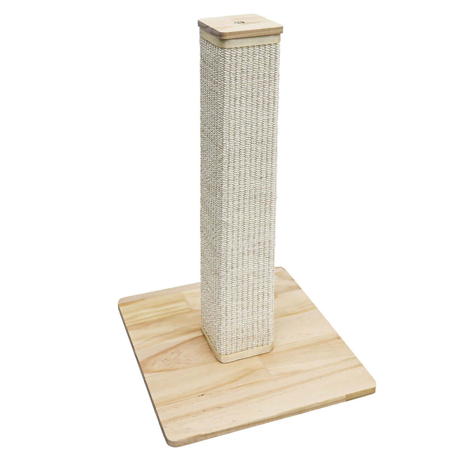 eyepower Kratzbaum Klein - 62 cm Kratzstamm mit Holzplatte Sisal Kratzsäule für Katzen, Katzenkratzbaum mit Massivholz Fußplatte - Sisalstamm Katze Stabil