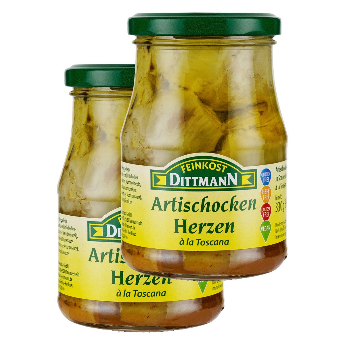 Feinkost Dittmann Gemüsekonserve, Dittmann Artischockenherzen eingelegte Delikat im Vergleich