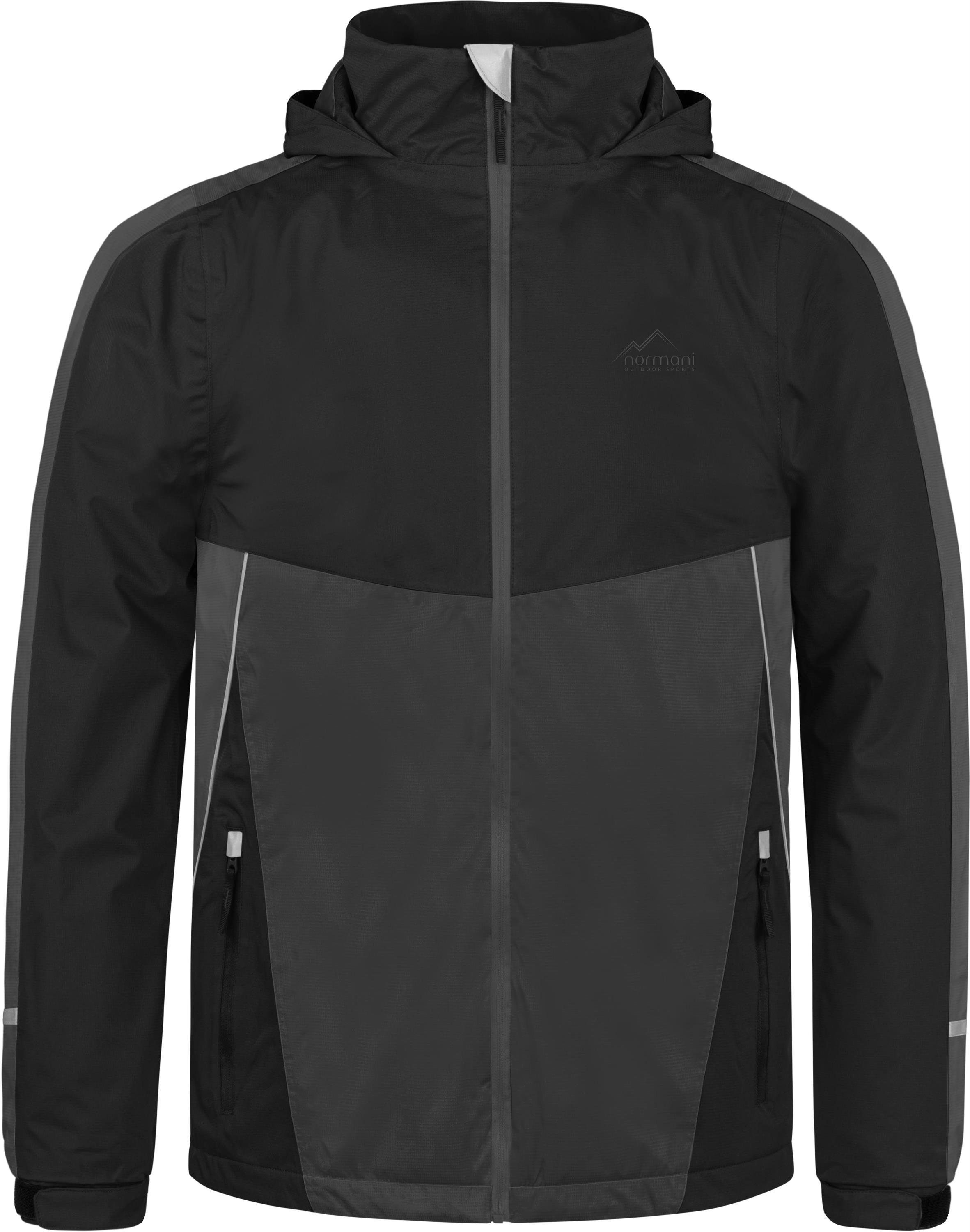 normani Regenjacke Kinder Regenjacke Puyallup Wasserdichte Sommerjacke, ungefütterte Outdoorjacke mit Reflektoren