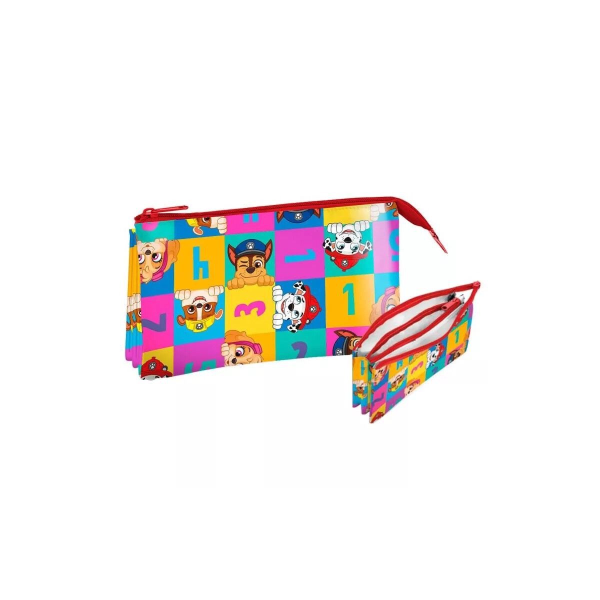 Federmäppchen Paw Patrol Kinder Kulturbeutel, Federmäppchen mit 3 Fächern