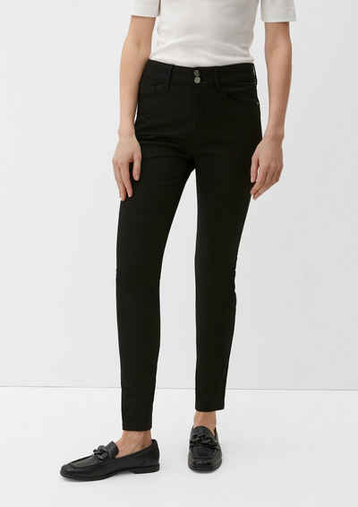 s.Oliver BLACK LABEL 5-Pocket-Jeans Slim: Hose aus Baumwollsatin