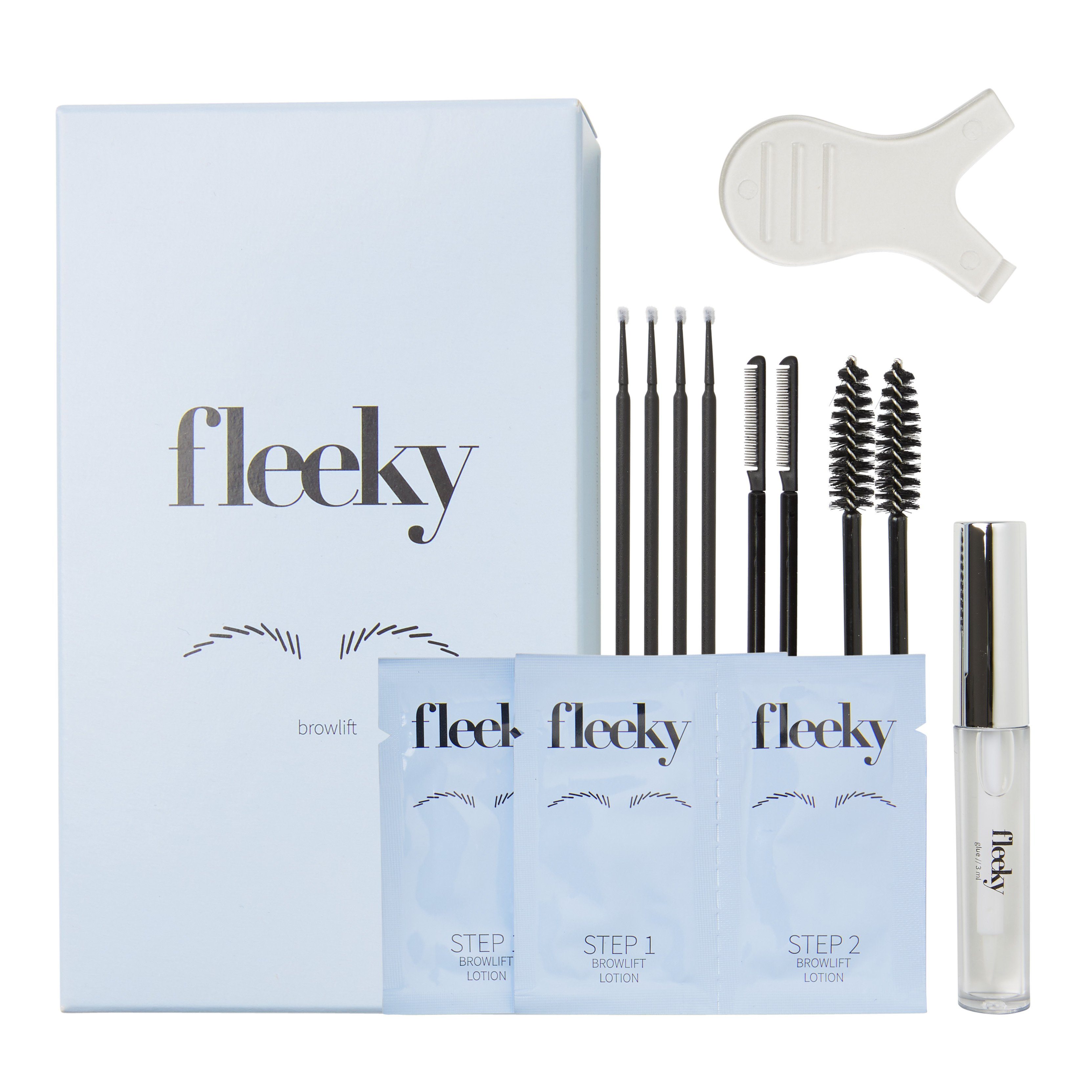 fleeky Augenbrauen-Kosmetika Browlift Kit, Browlifting wie im Studio – vegan, hautschonend & made in EU
