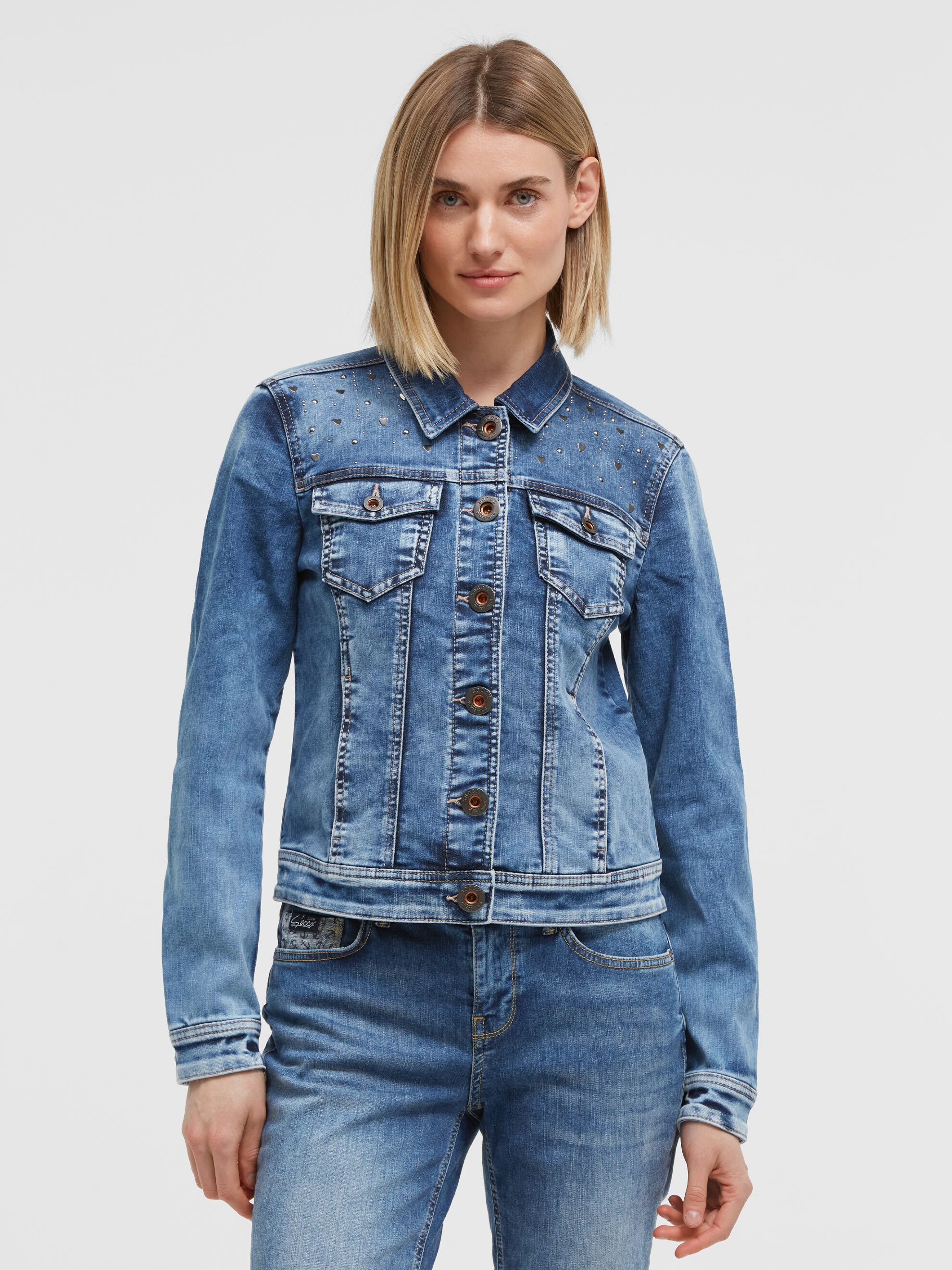 SOCCX Jeansjacke mit vielen Taschen