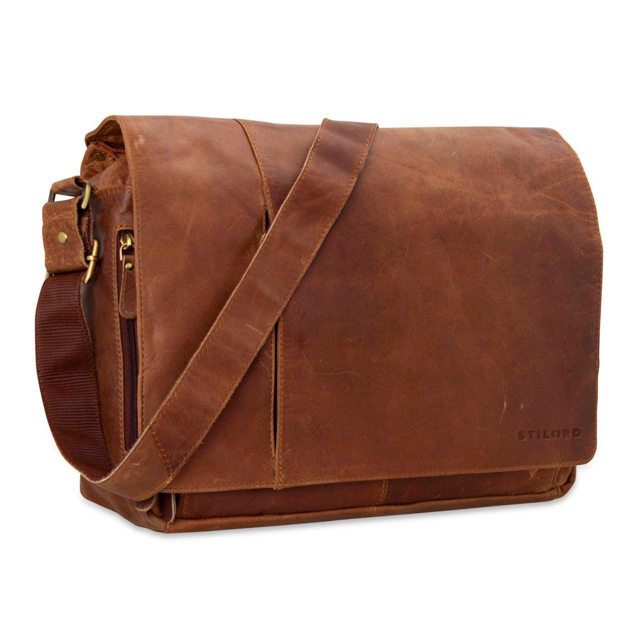 STILORD Laptoptasche "Elias" Echtleder Herren Umhängetasche günstig online kaufen