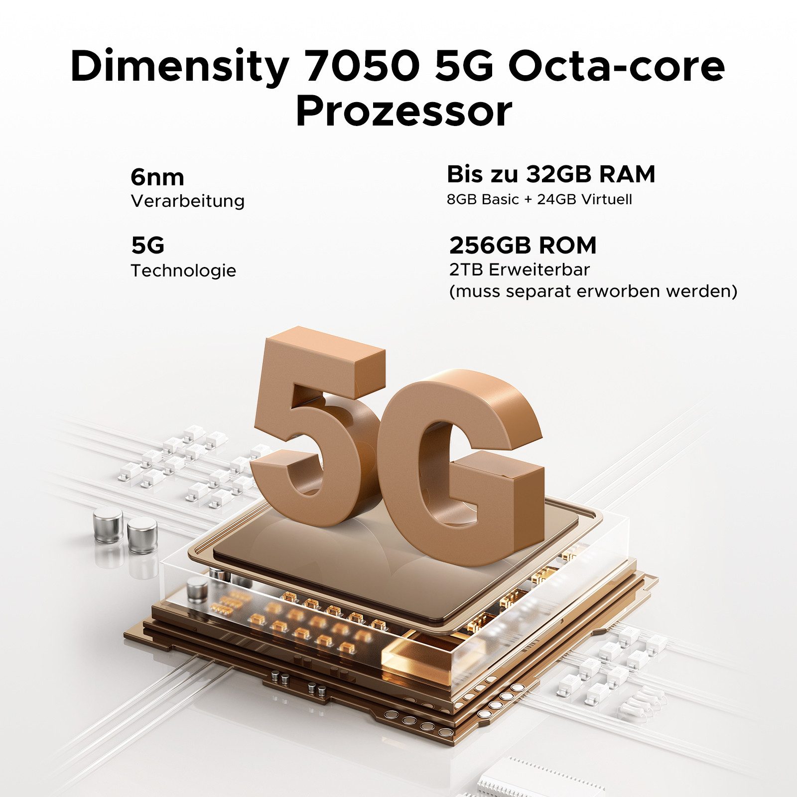 DOOGEE BLADE 20 TURBO Android 15 5G AI Outdoor Handy Ohne Vertrag 5G Smartphone (6.6 Zoll, 256 GB Speicherplatz, 50 MP Kamera, 10300mAh/33W, 8GB+256GB/TF 2TB Outdoor Handy)