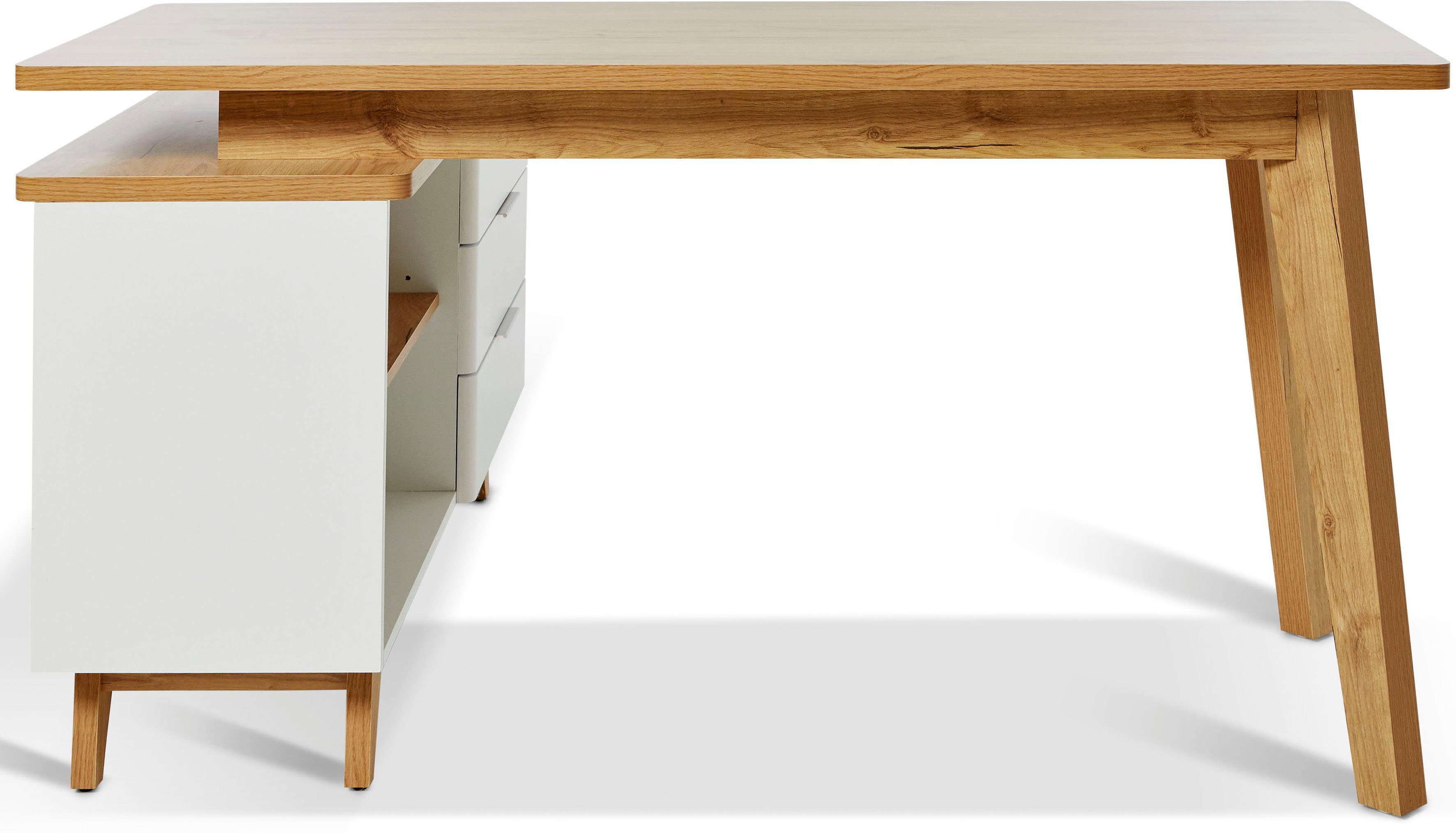 Jahnke Eckschreibtisch LIBRE D 240 E (1-St), wechselseitig montierbar, Breite ca. 140 cm