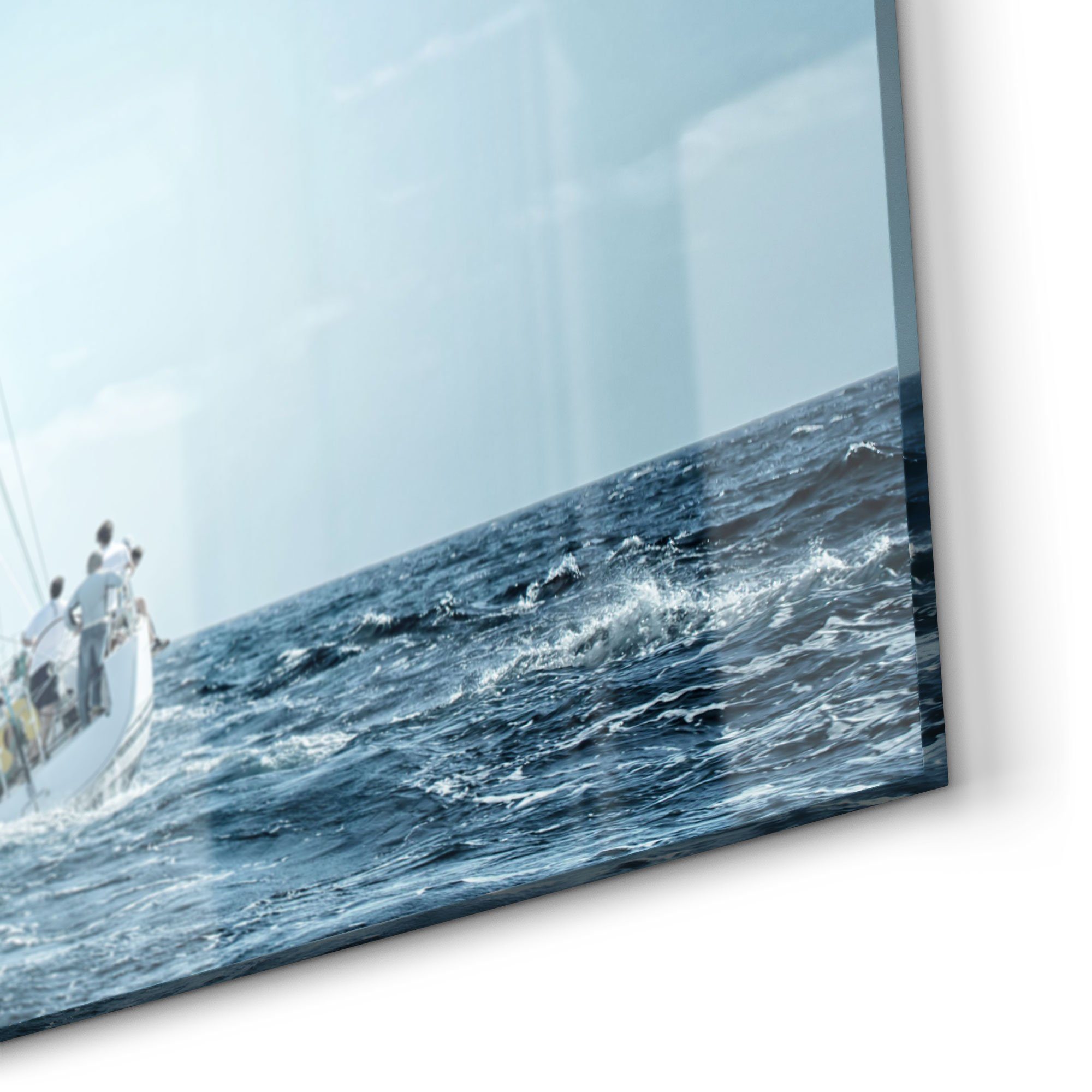 See', DEQORI auf Spritzschutz 'Segelboote hoher Küchenrückwand Herdblende Badrückwand Glas