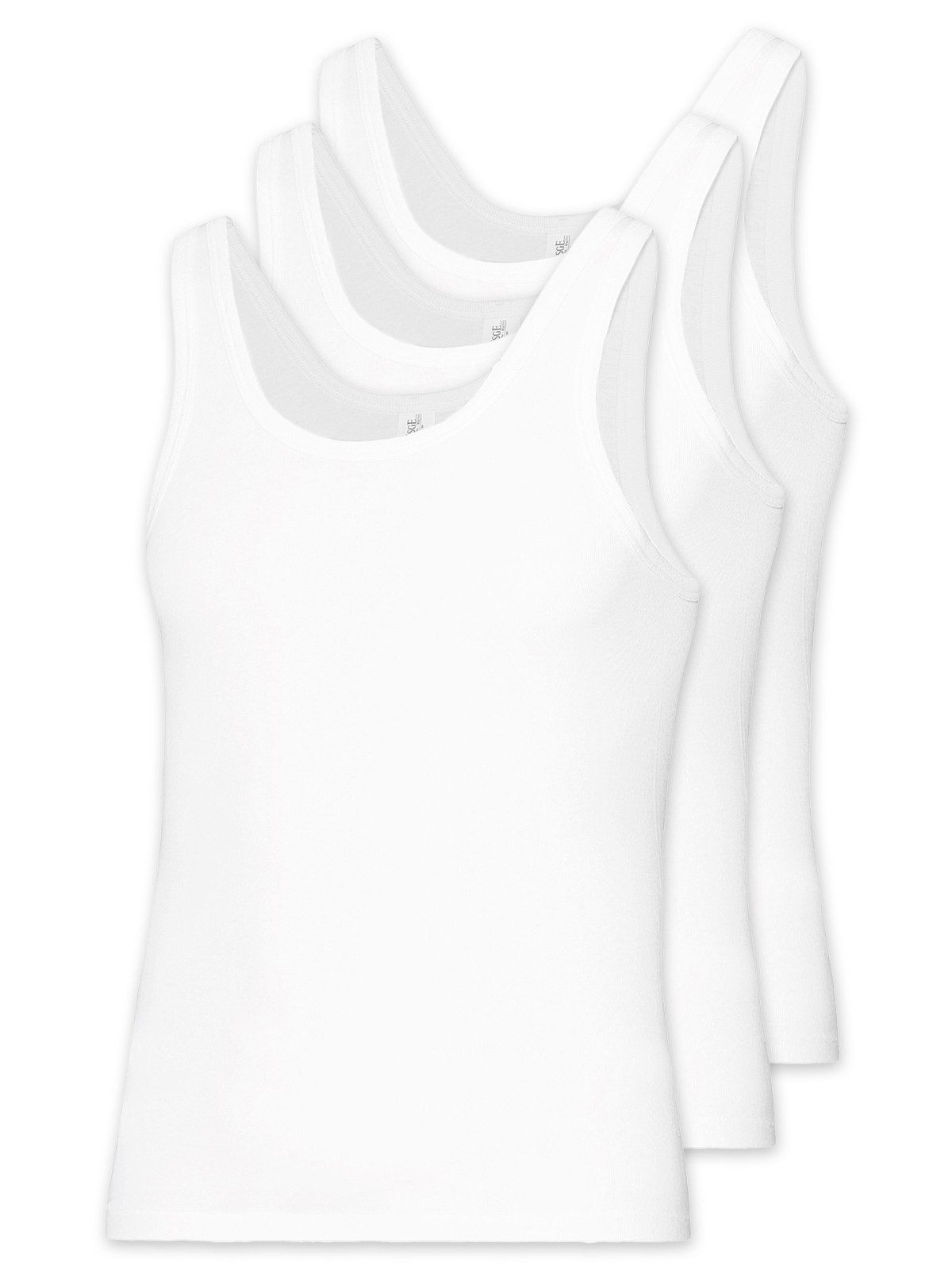 Achselhemd 3er Pack Herren Sportshirt Malibu Feinripp