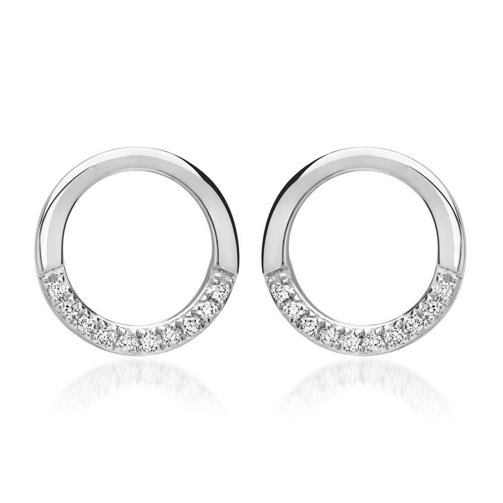 Unique Paar Ohrstecker 585er Weißgold-O...