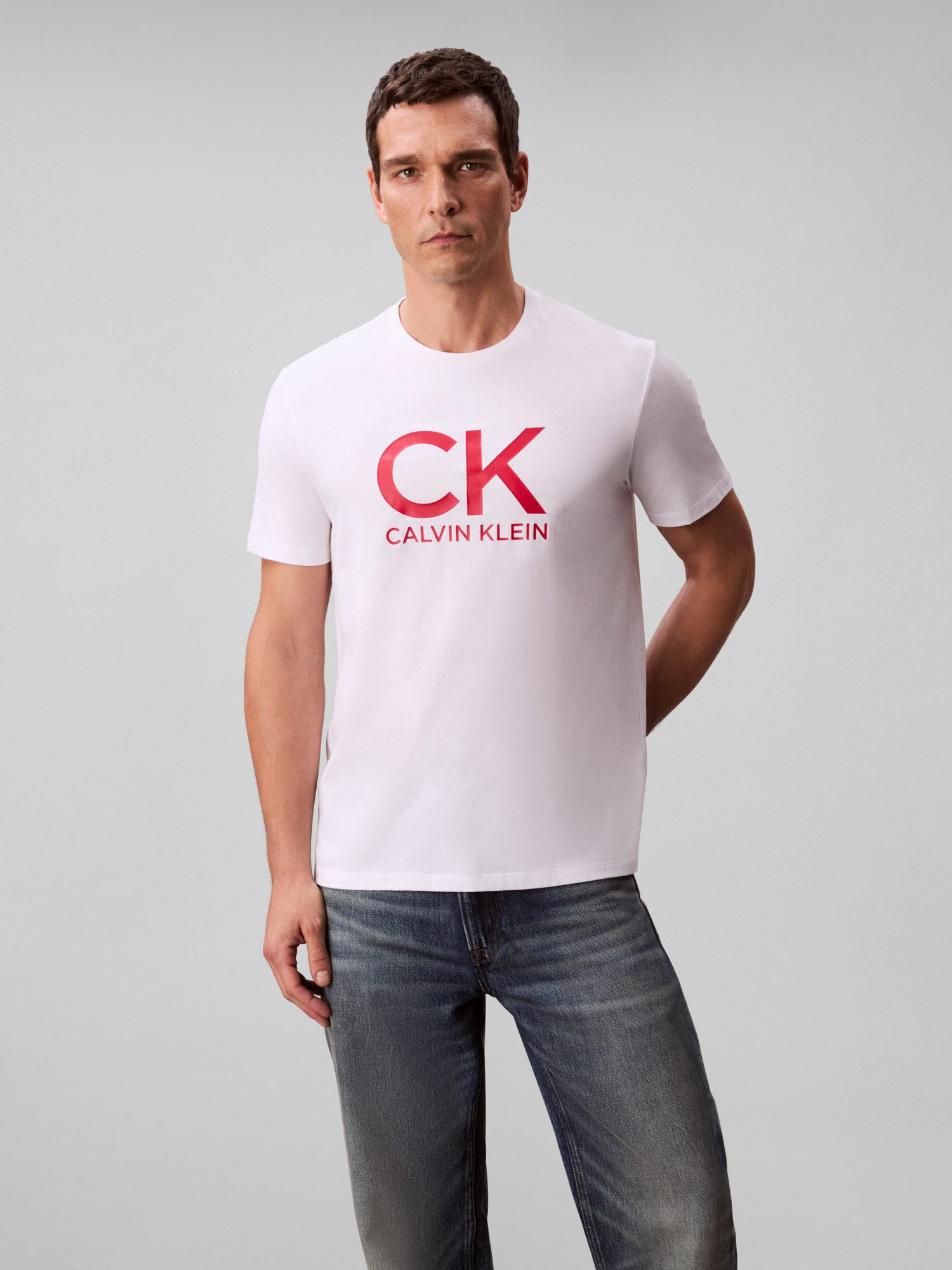 Calvin Klein Jeans T-Shirt SS 30S EU CK CALVIN GRAPHIC TEE Mit Rundhalsauss günstig online kaufen
