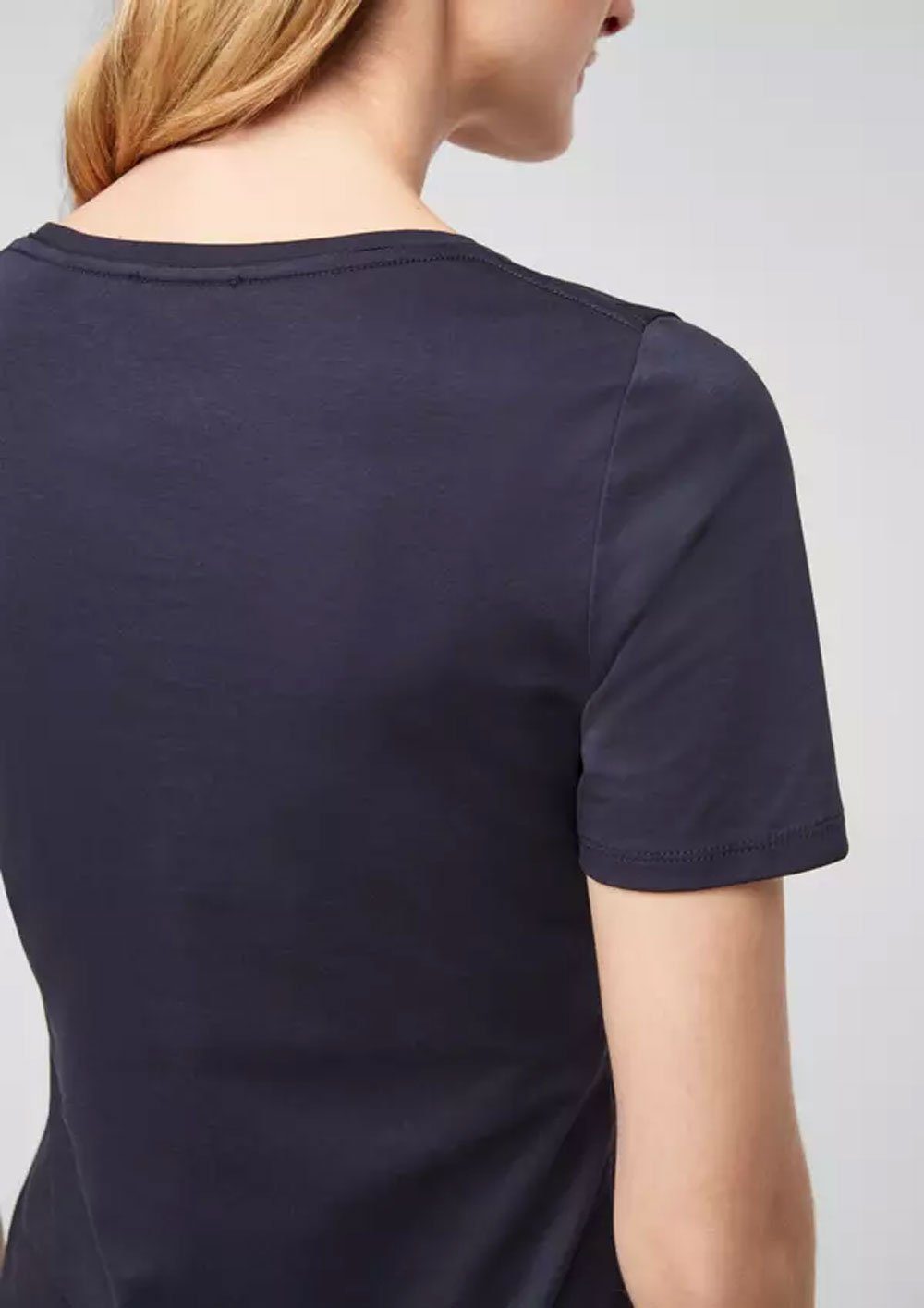 T-Shirt Basic Stück softer Navy Fit, Single-Jersey Qualität, Slim s.Oliver aus 2