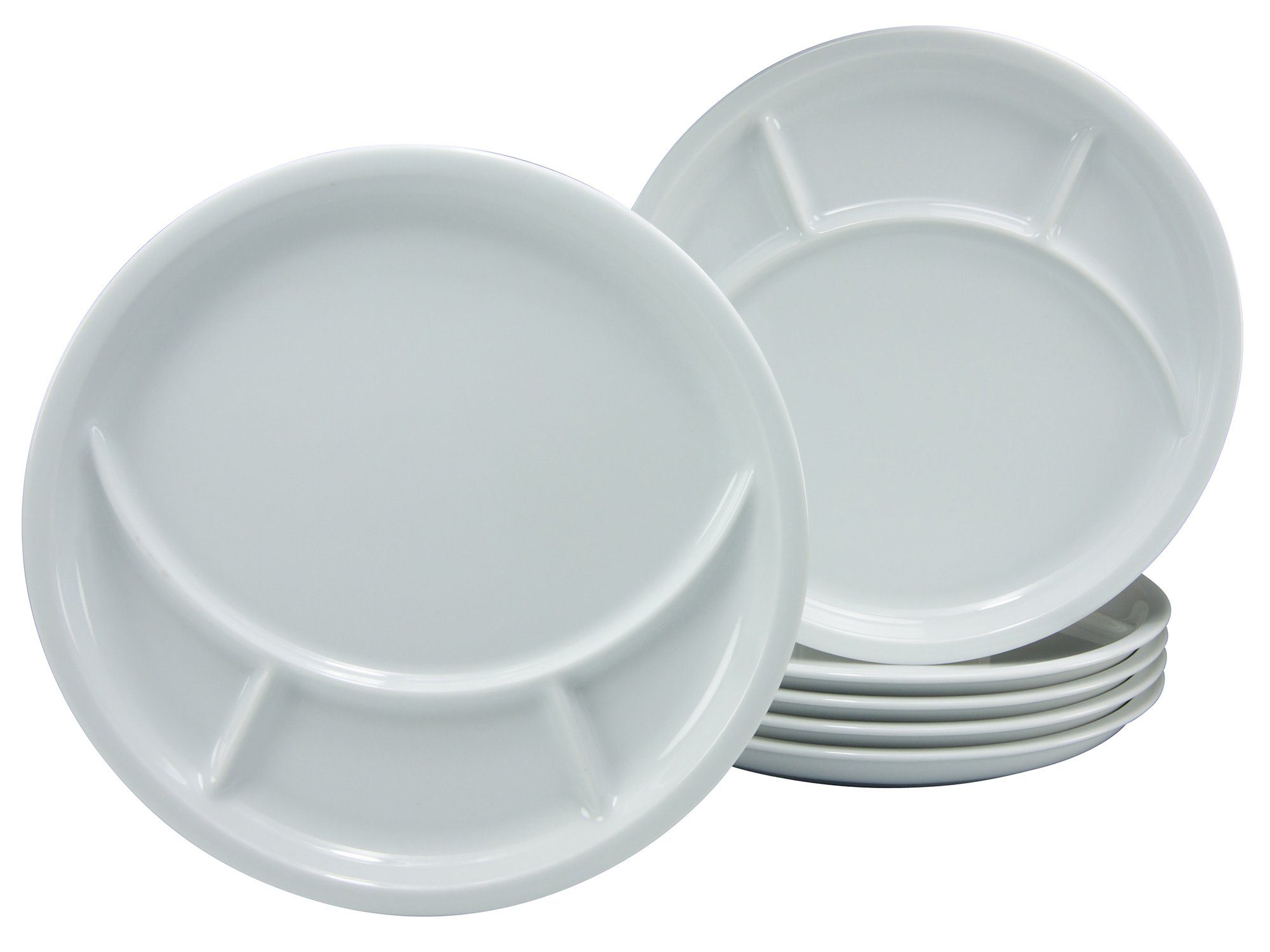 CreaTable Тарелка для фондю Essteller Universal, (4 St), Тарелки Set, 4 Personen, Porzellan, spülmaschinenfest, Made in Europe