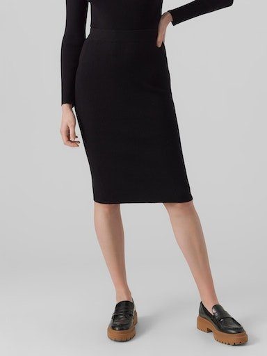 Vero Moda Strickrock VMKARIS HW BELOWKNEE SKIRT GA BOO