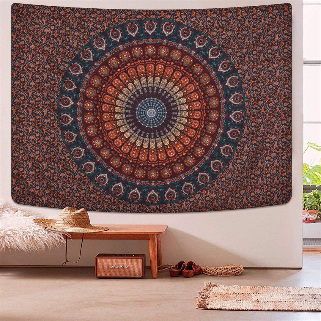 L.Ru UG Mandala 130cm Tapestry 150 Tuch St., Mandala-Wandteppich, DIY-Wandverkleidung), Wandteppich hängende Sandtuch Hängender Malerei, (1 psychedelisch Deko Yoga Wandbehang Tischdecke groß x Bohemian Tapisserie Hängedekoration