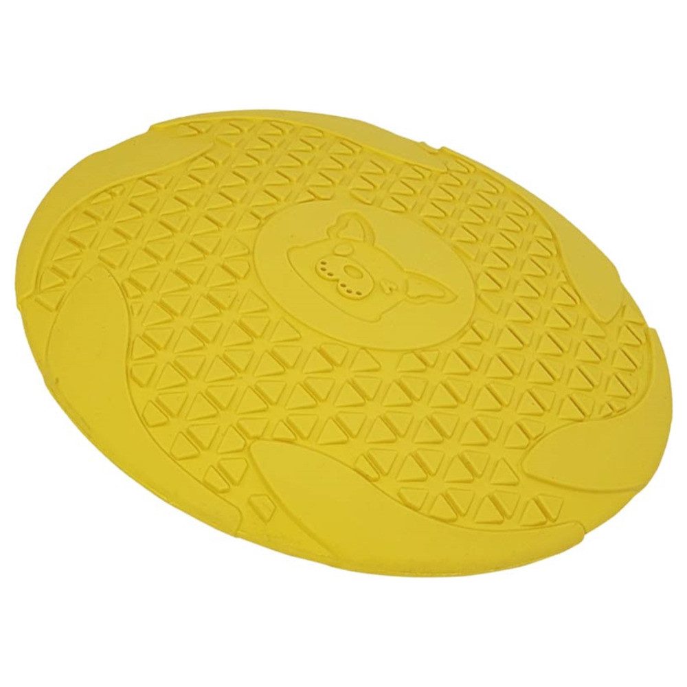 Outdoor-Spielzeug Hundespielzeug Vollgummi Frisbee gelb