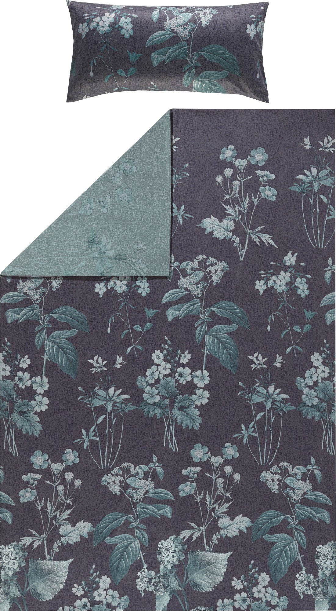 Erwin Müller Bettwäsche Wendebettwäsche, MakoSatin, 2 teilig, Blumen