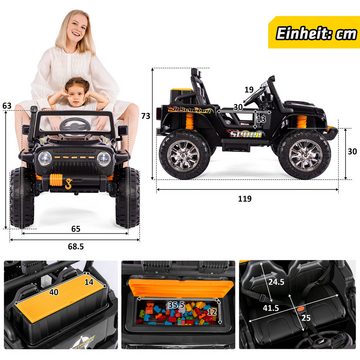 PFCTART Elektro-Kinderauto Kinder Elektroauto Eltern-Kind-Fahren 100 kg belasten USB-Bluetooth, 12V, 7Ah.