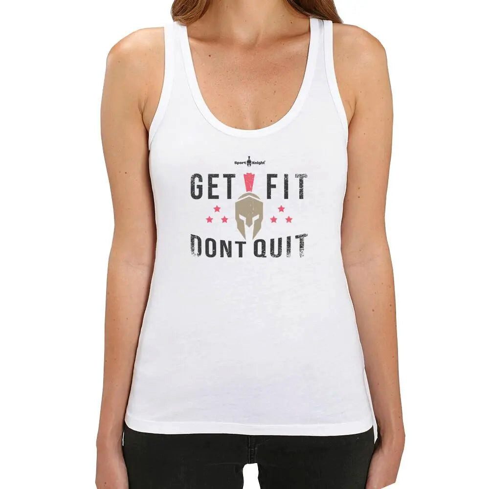 Sport-Knight® Tanktop Sport-Knight® Damen Fitness Tanktop "Get Fit Dont Quit"