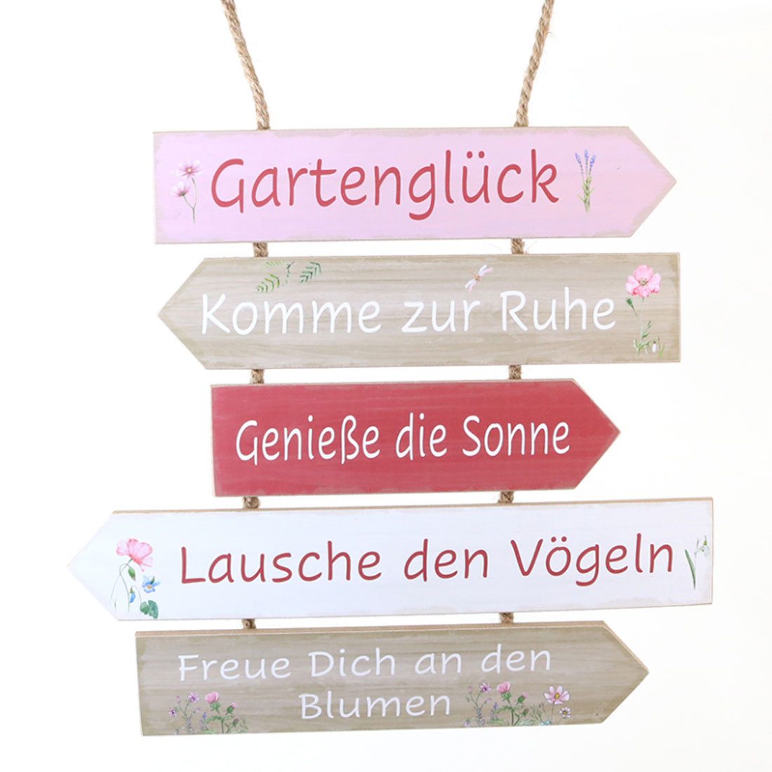 Annimuck Wanddekoobjekt Schild Holz 35x34cm Gartenglück günstig online kaufen