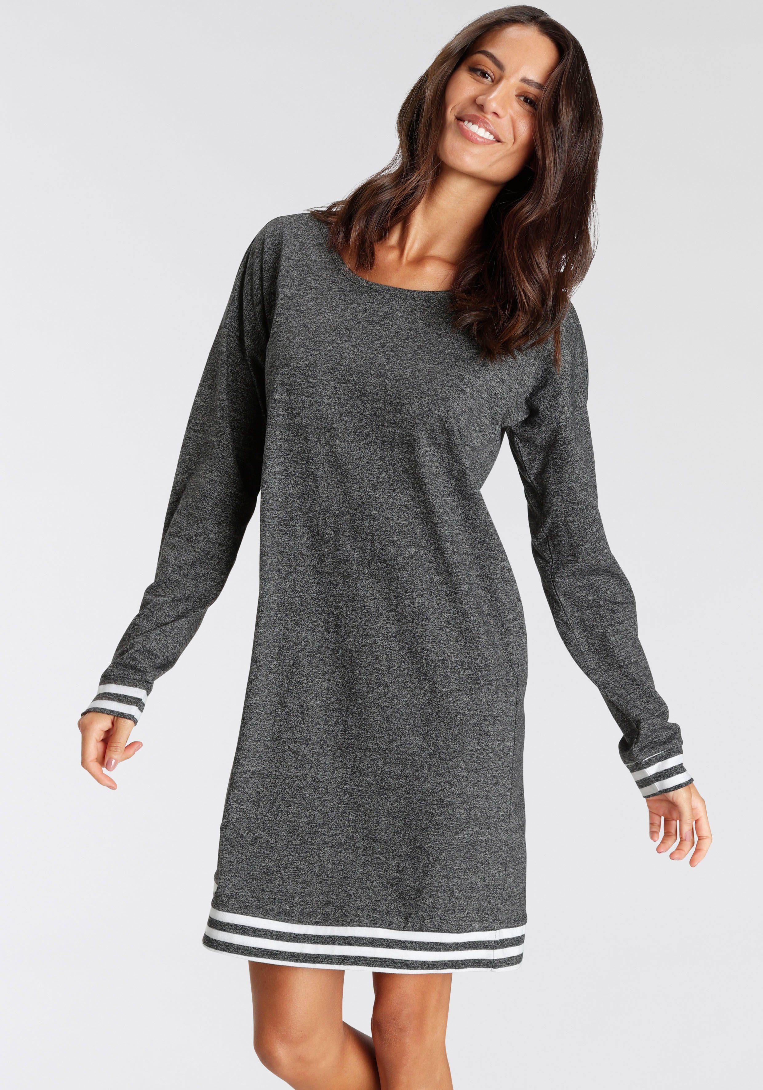 Vivance Dreams Sleepshirt mit Streifen-Details