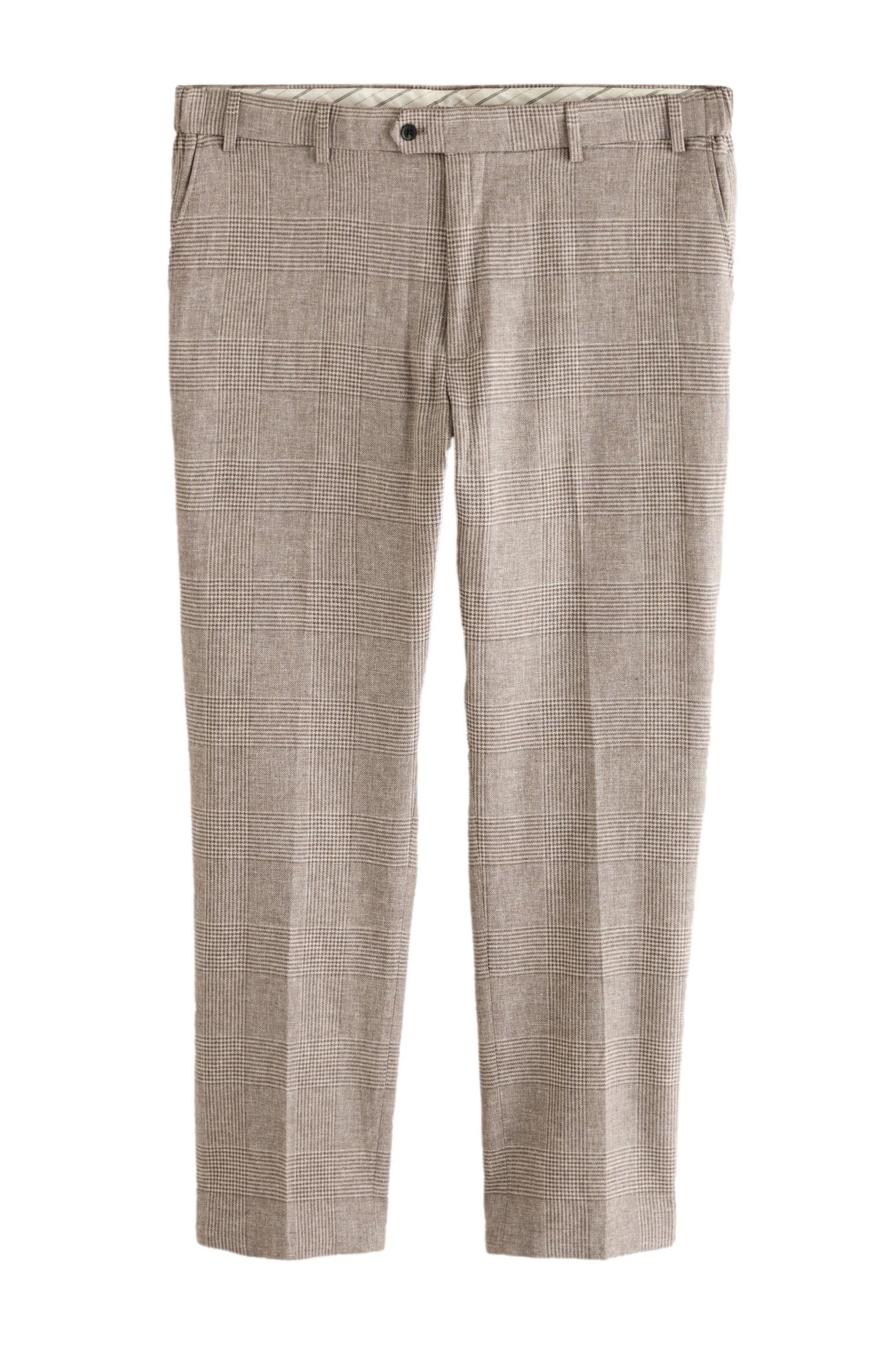 Leinenhose N. Premium elegante Hose mit Karomuster