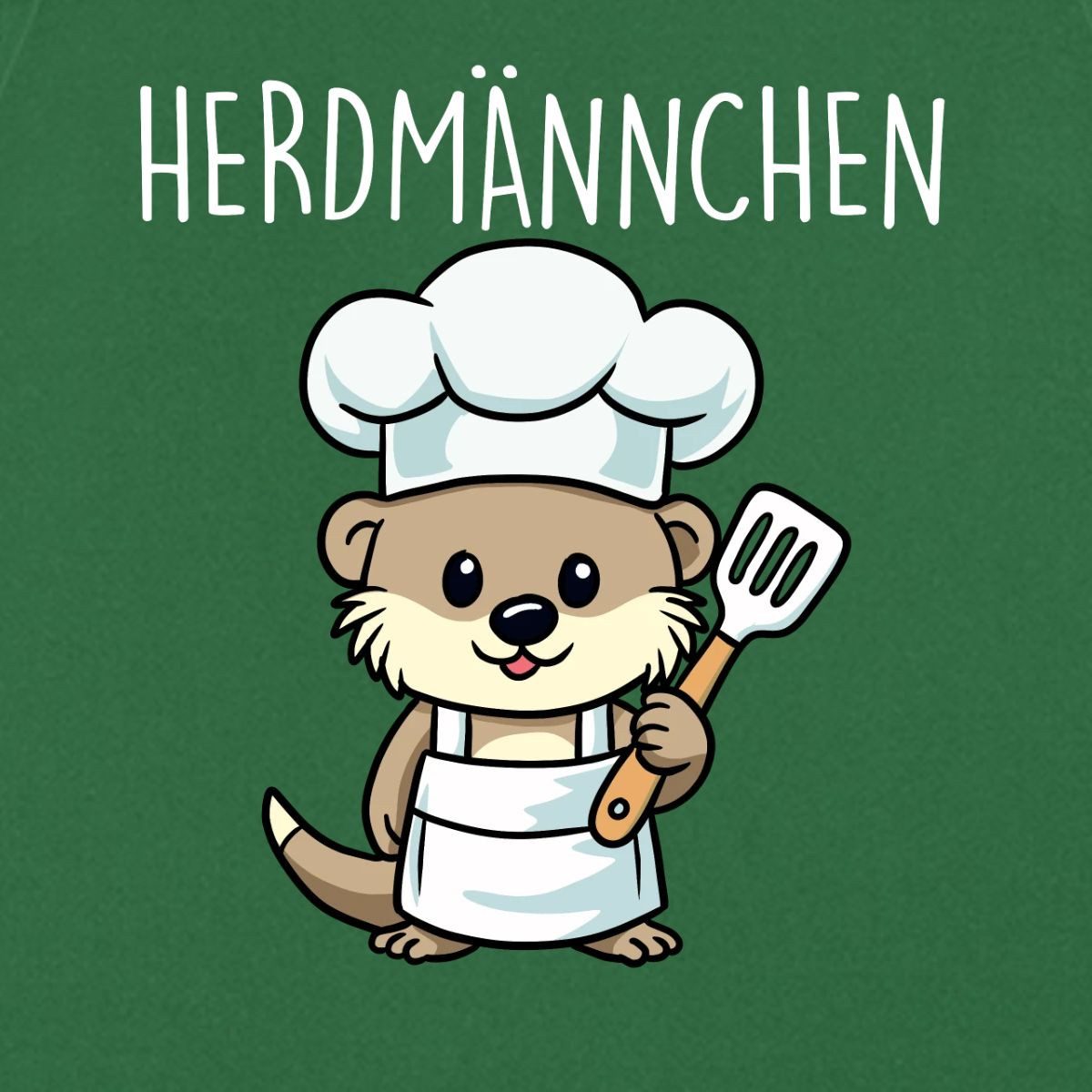 Spreadshirt Kochschürze Herdmännchen Otter Koch Kochschürze, (1-tlg)