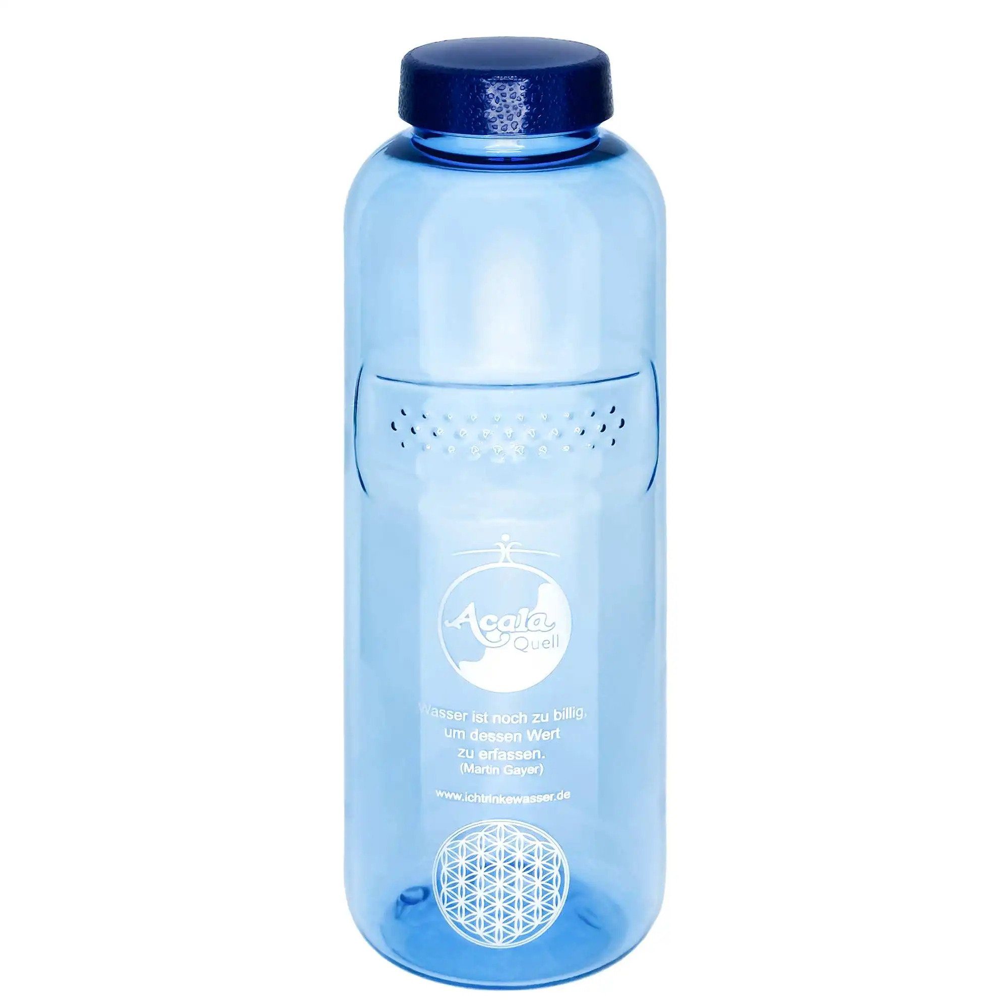 AcalaQuell Trinkflasche Optimal Set Grip, 1x 0,5L; 1x 0,75L; 1x 1,0L, weichmacherfrei & lebensmittelecht